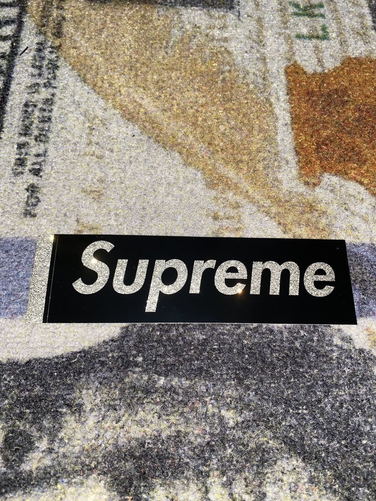 Supreme Supreme Glitter Box Logo Sticker Black Size ONE SIZE - 4 Thumbnail