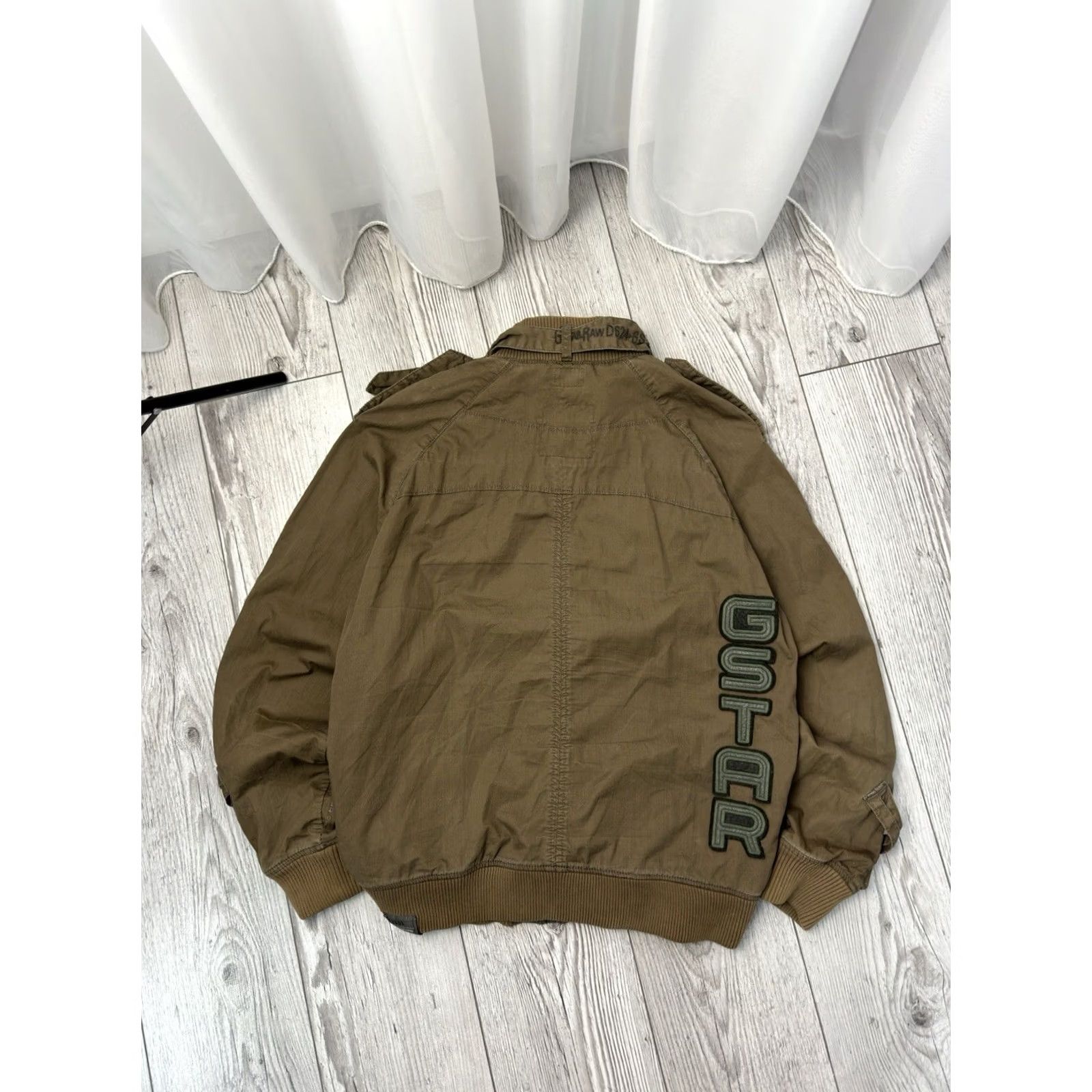 G-Star VINTAGE G-Star Raw Military Jacket Bass XL Brown Men Jacket Military Brown 90s Army Hip Hop Pockets Mens Size US XL / EU 56 / 4 - 3 Thumbnail