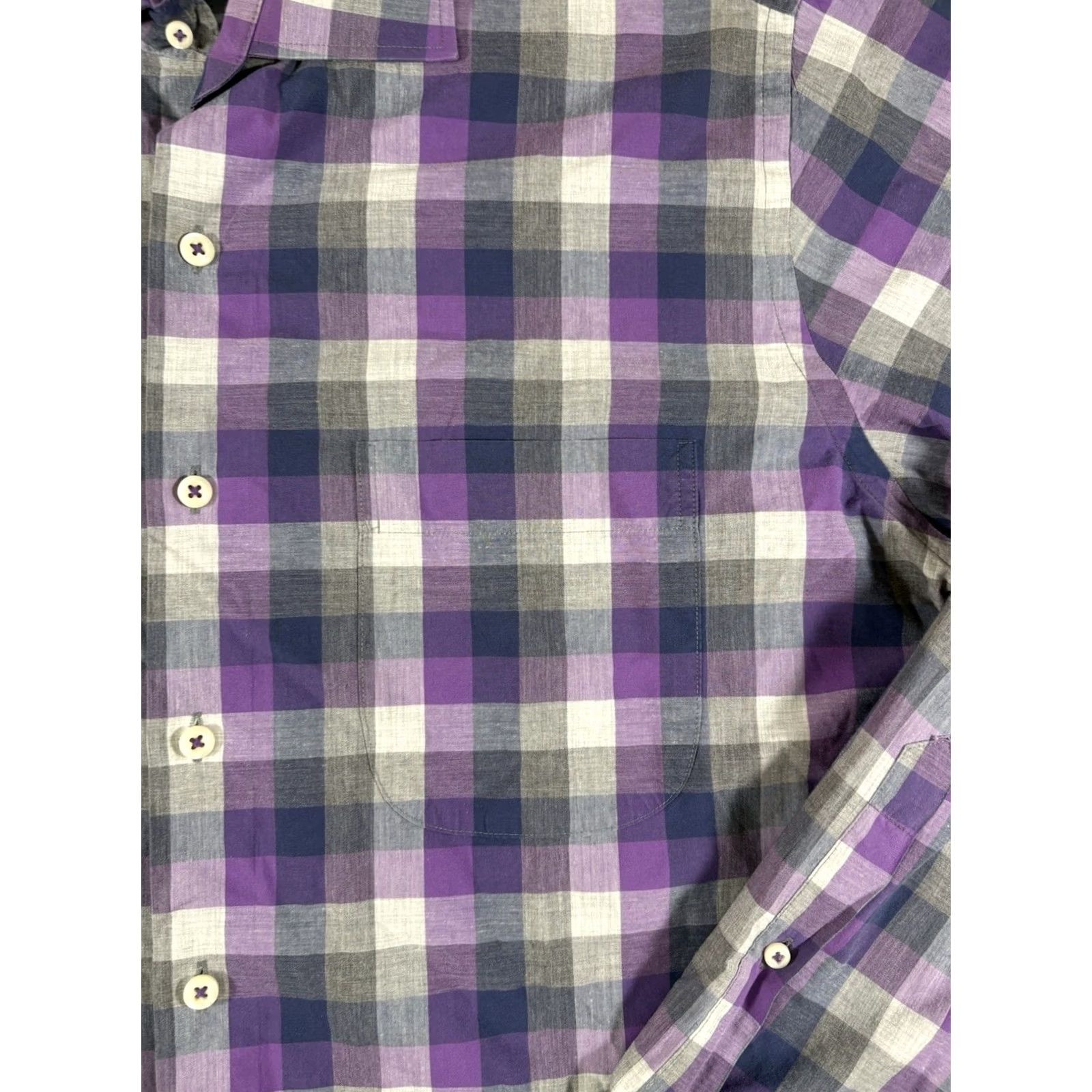Peter Millar Peter Millar Purple Plaid Long Sleeve Button-Down Shirt Cotton • Men’s M Size US M / EU 48-50 / 2 - 4 Thumbnail