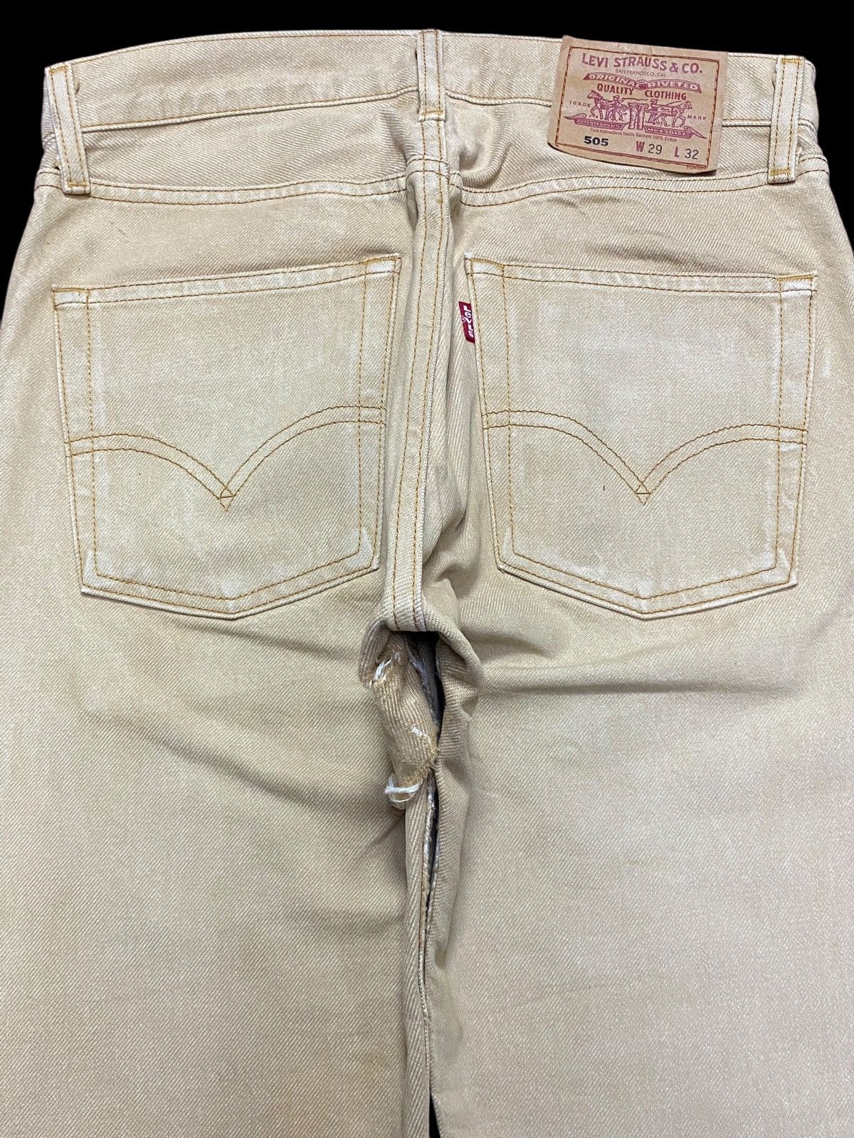 Levi's Levi's 505 cream denim jeans with a unique Size US 30 / EU 46 - 4 Thumbnail