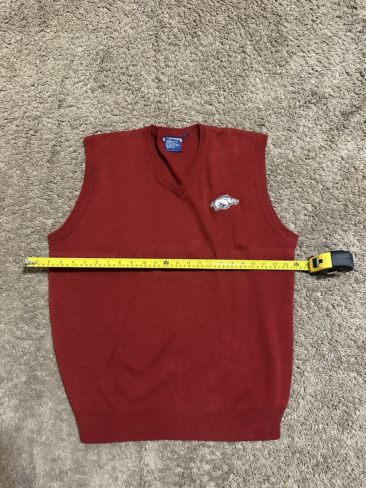 NCAA × Vintage Vintage NCAA Arkansas Razorback vest sweater 90s size large Size US L / EU 52-54 / 3 - 4 Thumbnail