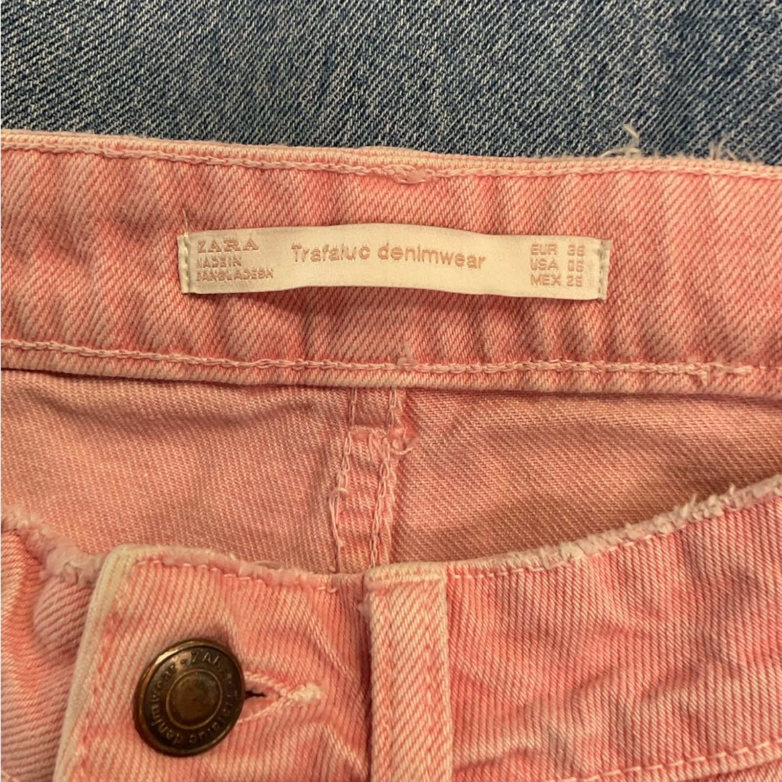 Zara Zara Distressed Frayed Pink Shorts Size 28" / US 6 / IT 42 - 3 Thumbnail