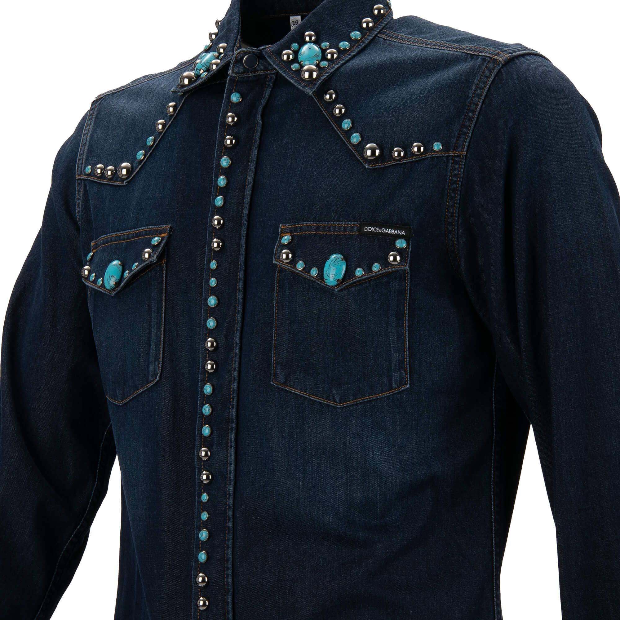 Dolce & Gabbana o1y0725 Denim Shirt in Blue Size US L / EU 52-54 / 3 - 4 Thumbnail