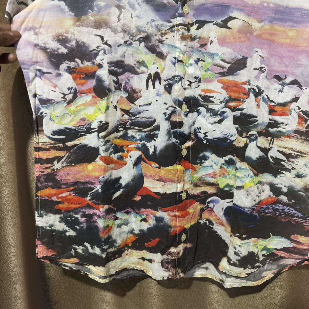 Alexander McQueen Bird Print Shirt Size US M / EU 48-50 / 2 - 4 Thumbnail