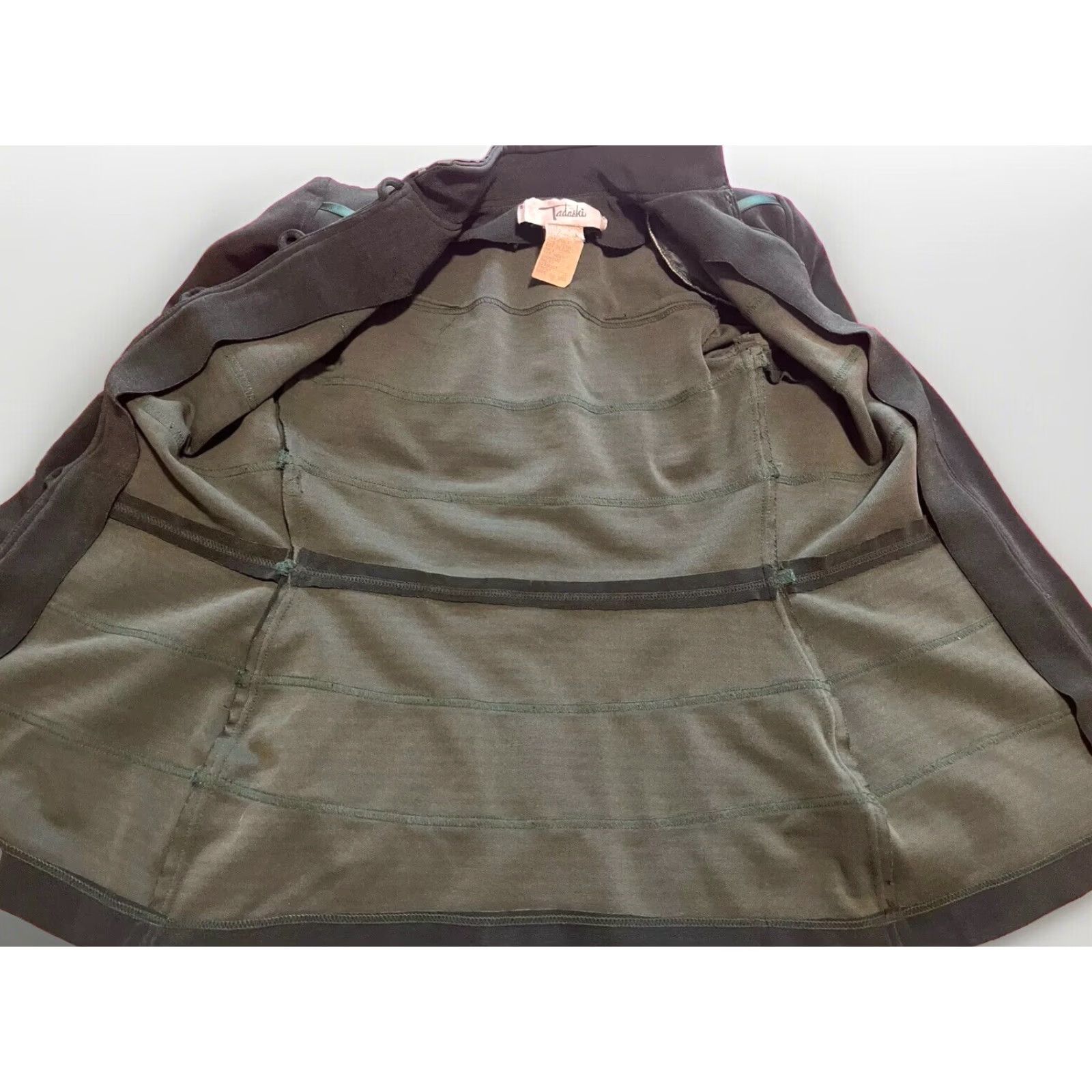 Tadashi Shoji VINTAGE Tadashi Shoji Jacket Womens Small Green Military USA Size S / US 4 / IT 40 - 6 Thumbnail