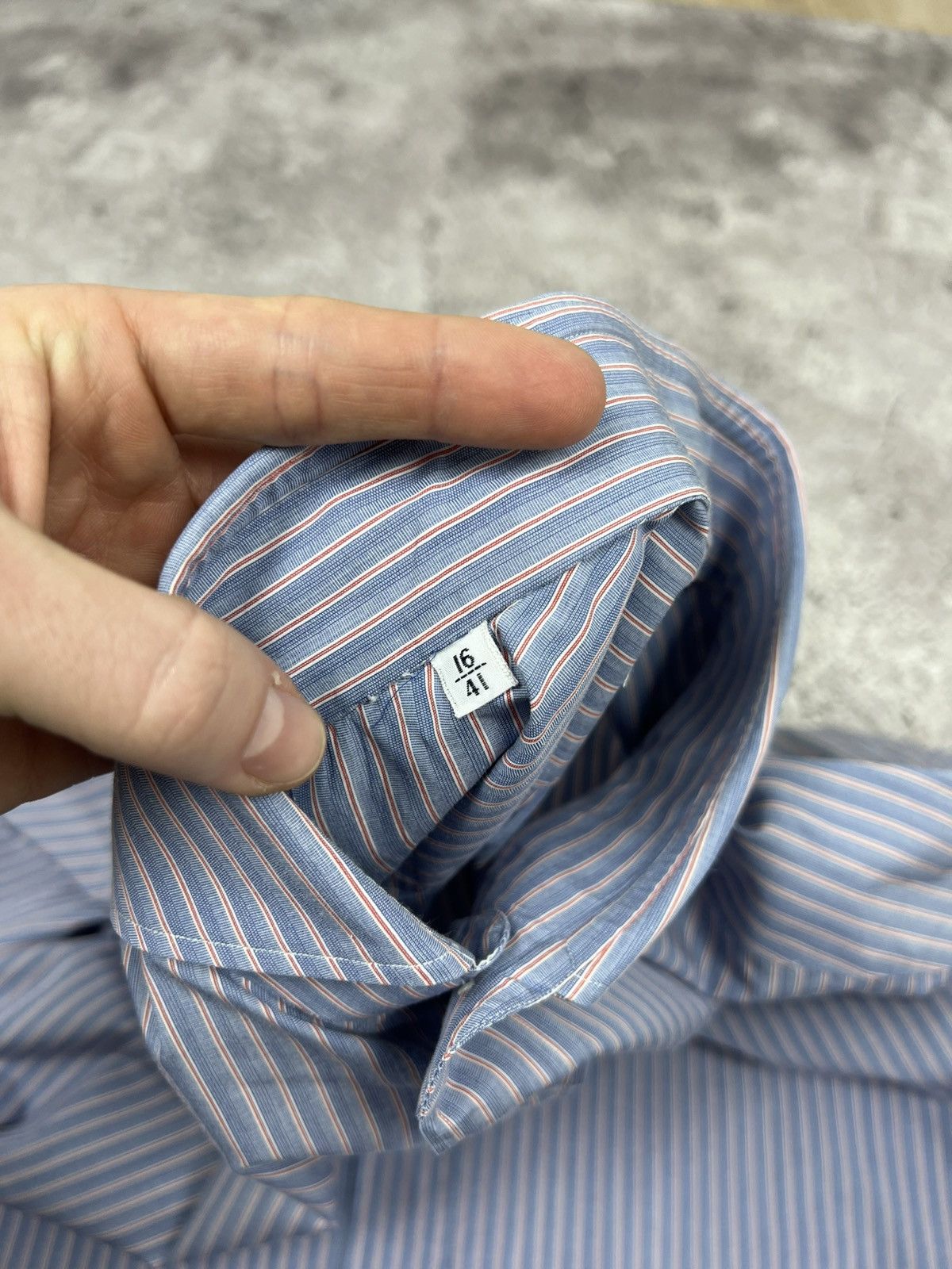 Kiton Kiton Napoli Dress Shirt Cotton Blue Size US L / EU 52-54 / 3 - 13 Thumbnail