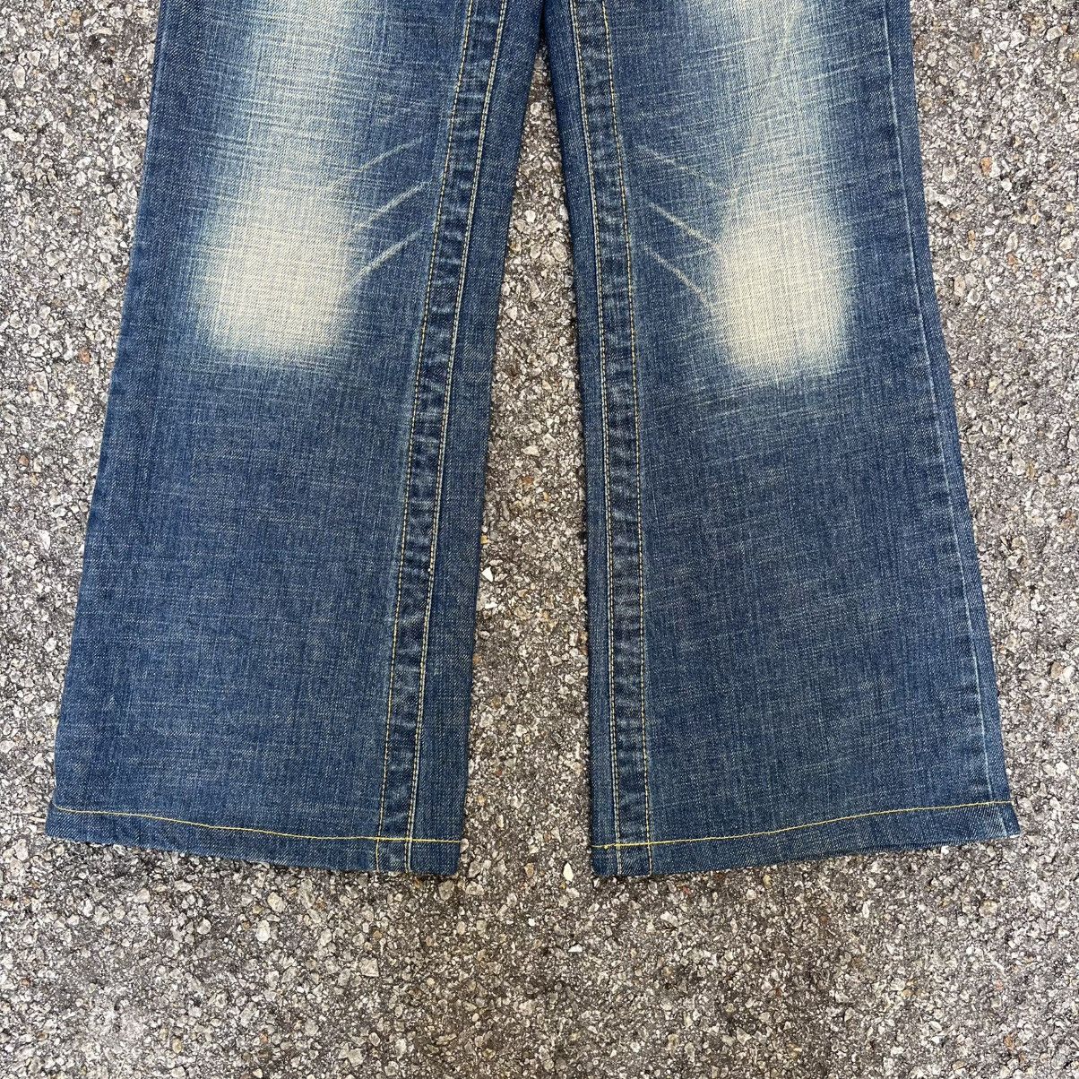 Ed Hardy FLARE JEANS RED PEPPER DENIM BOOT CUT PANT Size 24" / US 00 / IT 34 - 2 Thumbnail