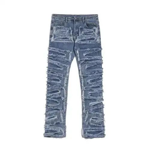 Jean stack grunge damaged ripped jeans Size US 36 / EU 52 - 4 Thumbnail