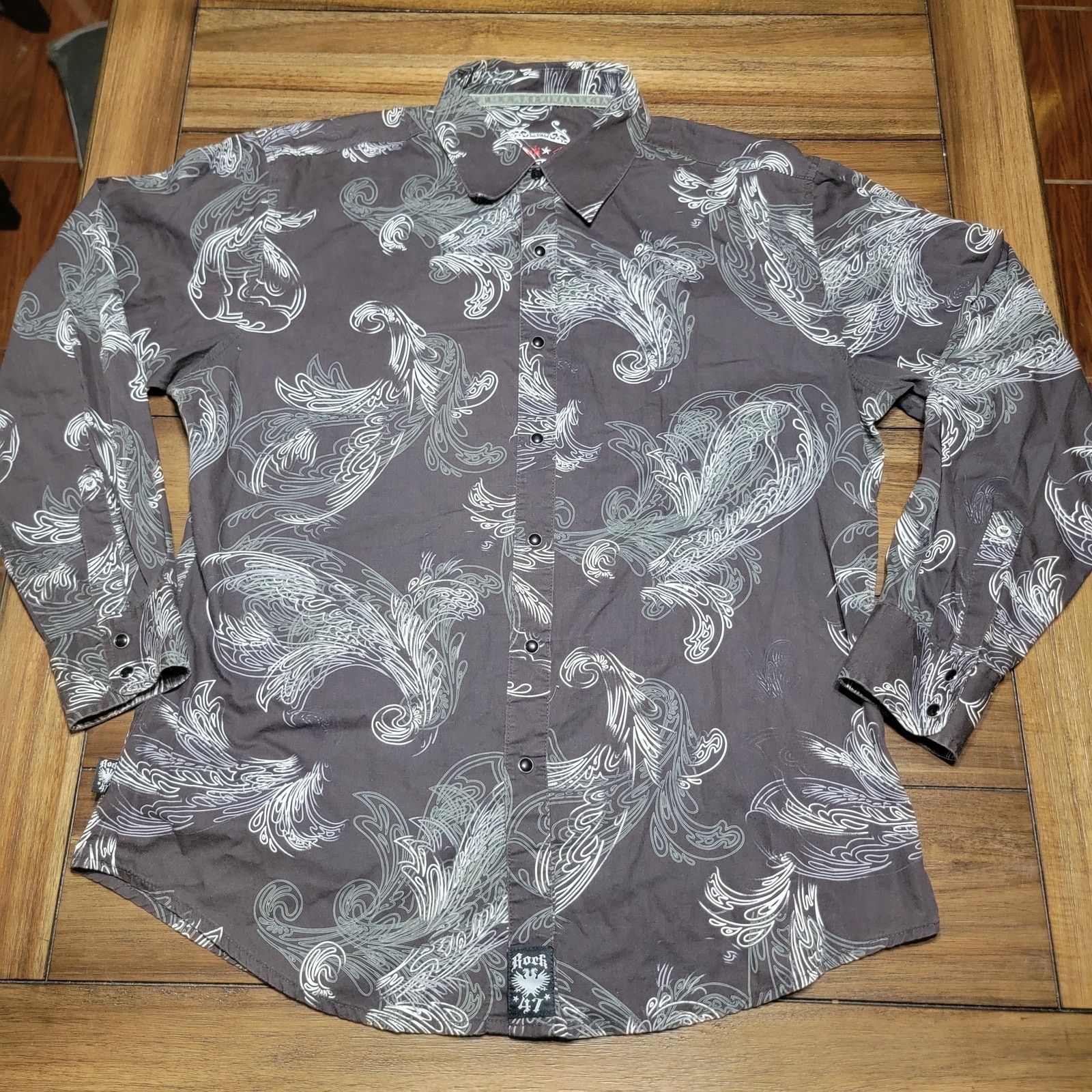 Other Rock 47 LS Black Pearl Snap Lg Paisley Print - Size XL Size US XL / EU 56 / 4 - 1 Thumbnail