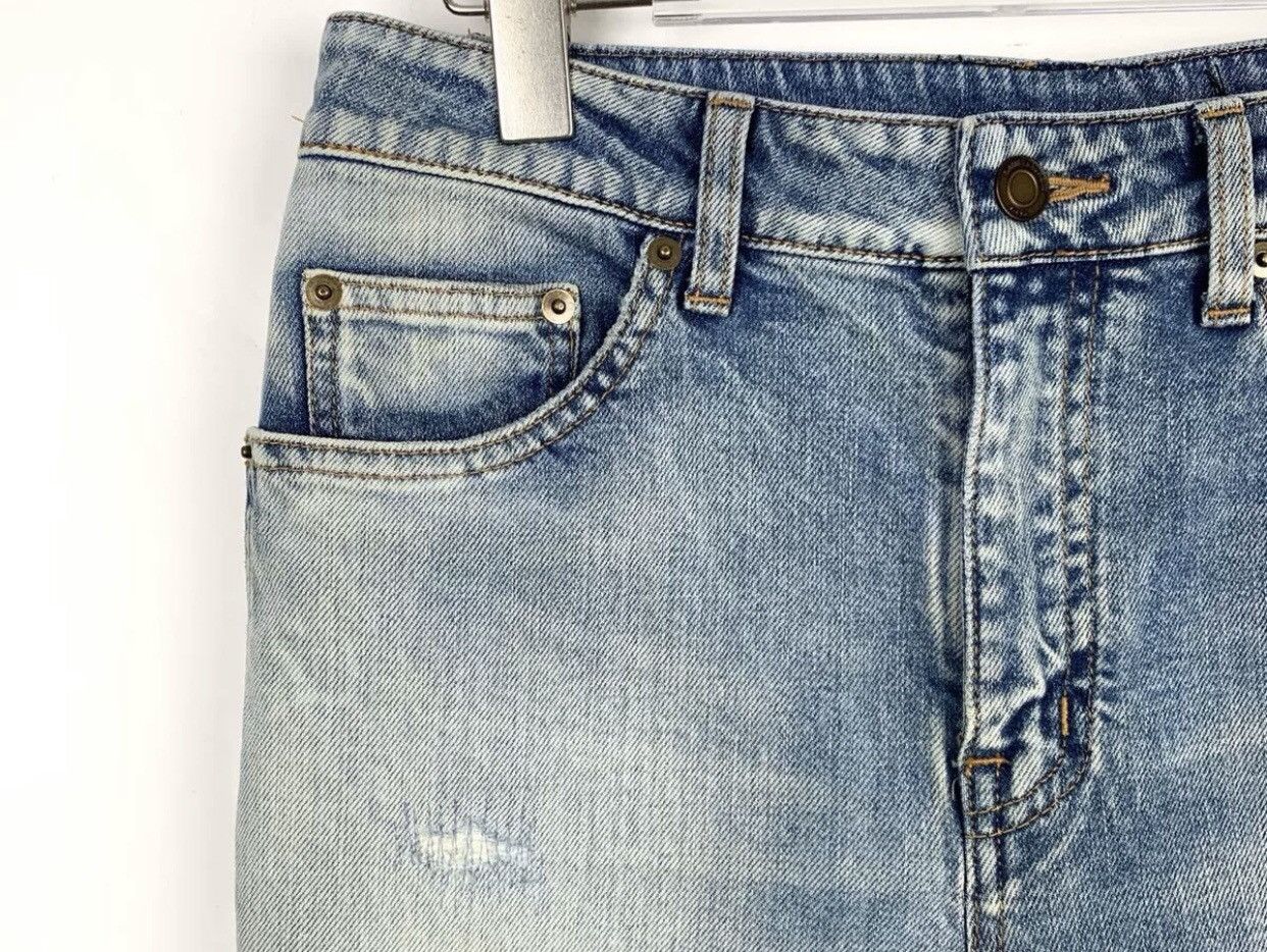 Saint Laurent Paris Saint Laurent SLP Saint Laurent logo leather label jeans Size US 29 - 3 Thumbnail