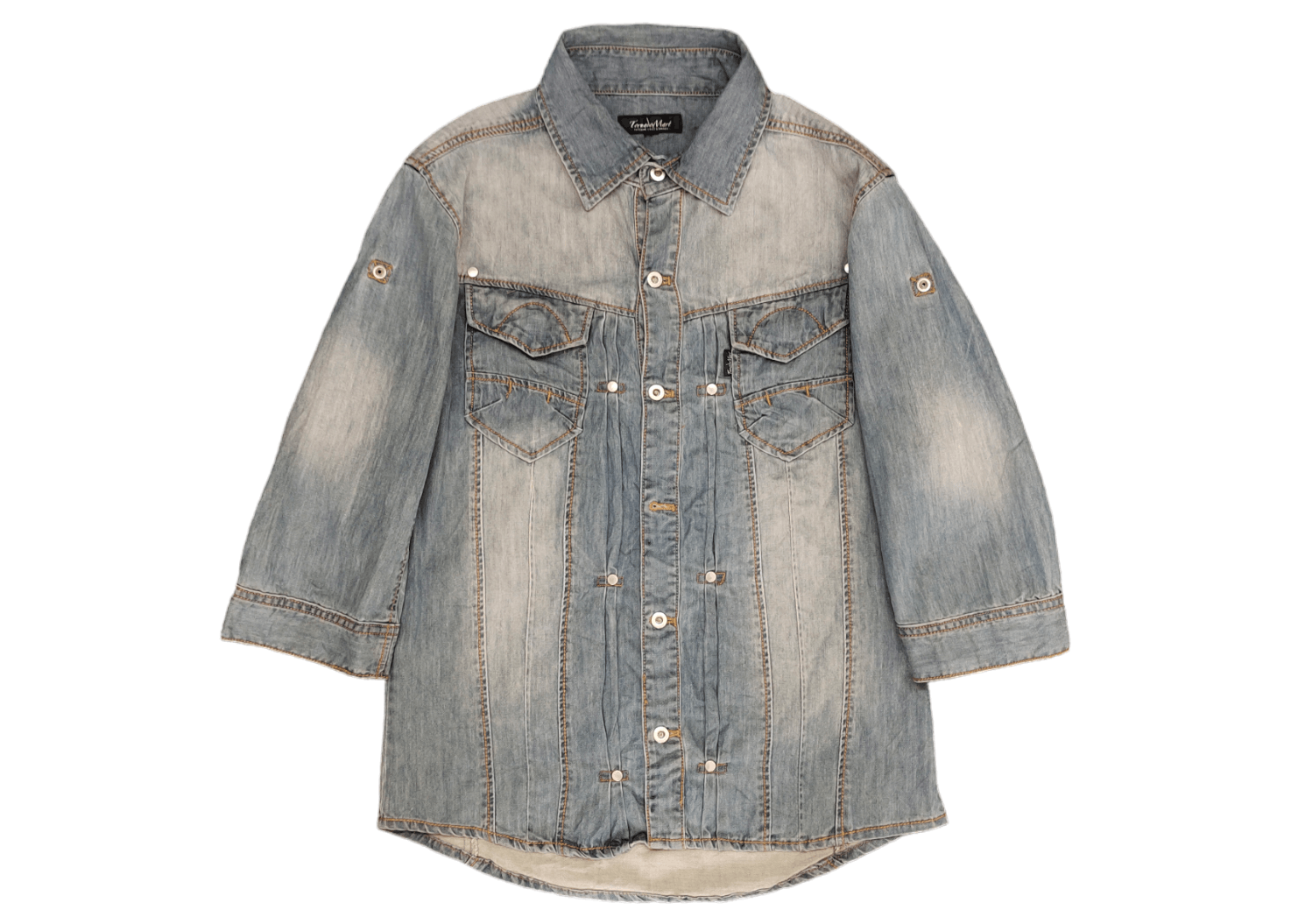Tornado Mart Tornado Mart Double Pocket Denim Shirt Size US M / EU 48-50 / 2 - 2 Thumbnail