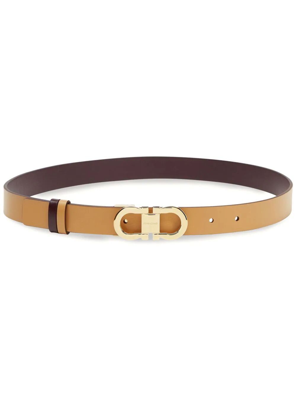 image of Salvatore Ferragamo Leather Belts Size 100 in Brown, Women's