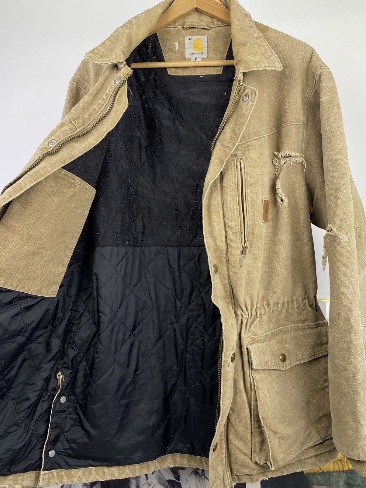 Carhartt 2000’s Carhartt Sandstone Rancher Thrashed Coat Size US M / EU 48-50 / 2 - 11 Thumbnail