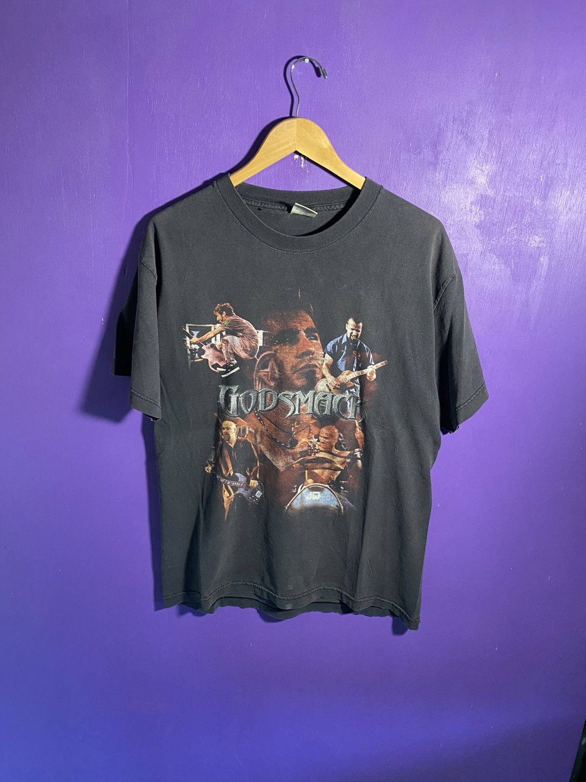 Band Tees Vintage 90s Godsmack smack this faded tour tee Size US L / EU 52-54 / 3 - 1 Thumbnail