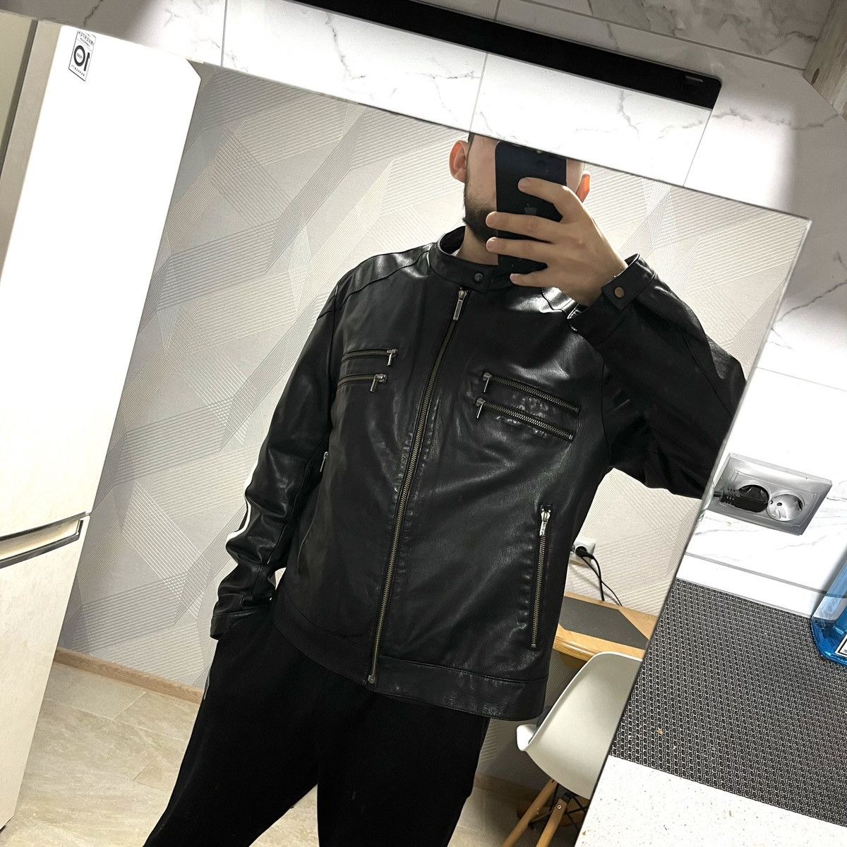 Karl Lagerfeld Karl Lagerfeld Leather jacket Size US L / EU 52-54 / 3 - 4 Thumbnail