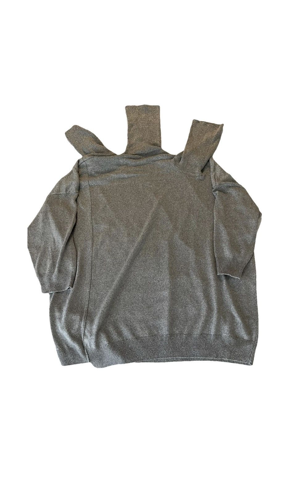 image of Raf Simons Turtleneck Sweater With 3 Collars Ss19 in Silver, Men's (Size Medium)