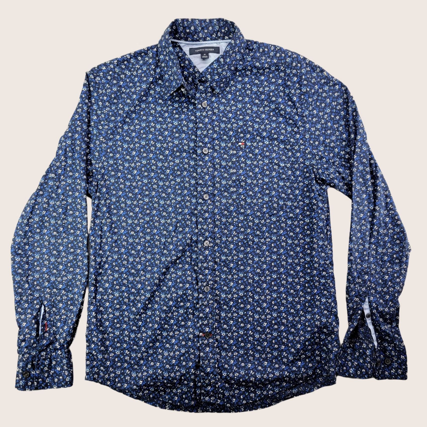 Tommy Hilfiger Tommy Hilfiger Shirt Mens M Blue Floral Long Sleeve Button Front Casual Size US M / EU 48-50 / 2 - 1 Thumbnail