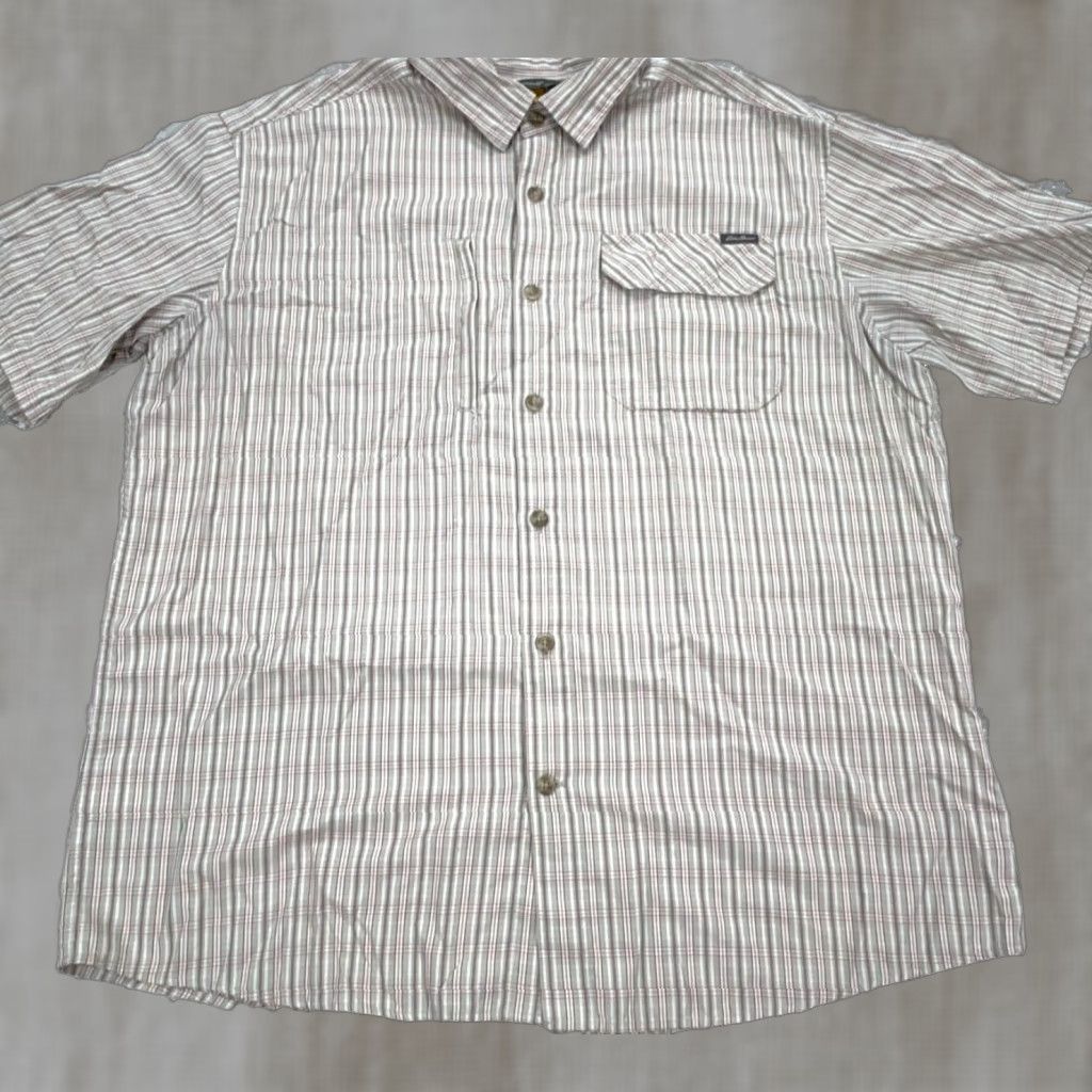 Eddie Bauer Eddie Bauer Shirt Men XL Tan Plaid Button Up Camp Outdoors Performance Vented Size US XL / EU 56 / 4 - 1 Thumbnail