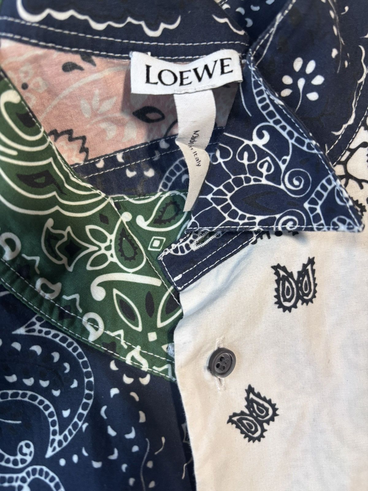 Loewe Loewe ss19 patchwork bandana shirt Size US M / EU 48-50 / 2 - 5 Thumbnail