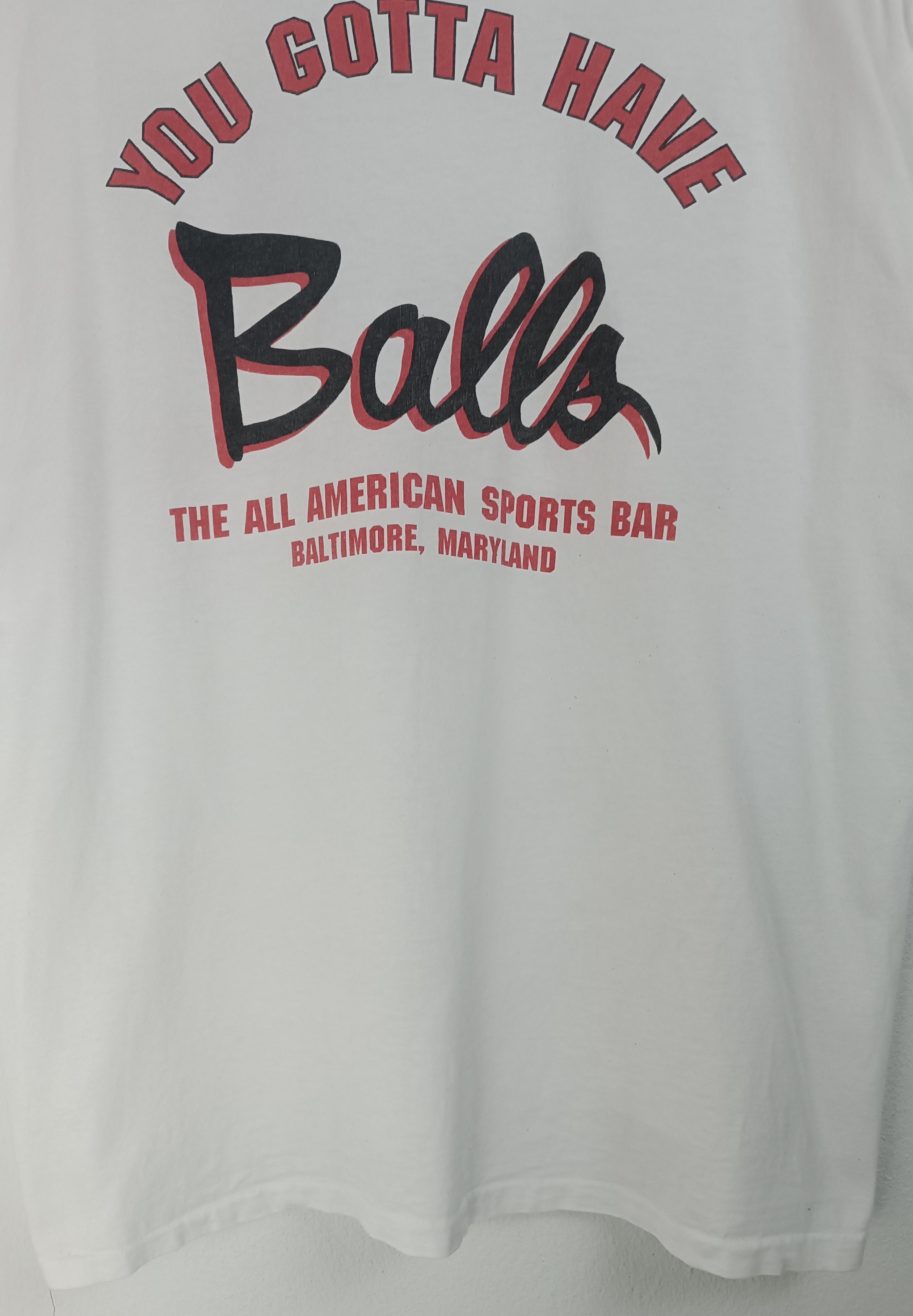 NFL VINTAGE 90'S BALLS AMERICAN SPORTS BAR TEE NBA NFL MLB FIFA Size US XL / EU 56 / 4 - 15 Thumbnail