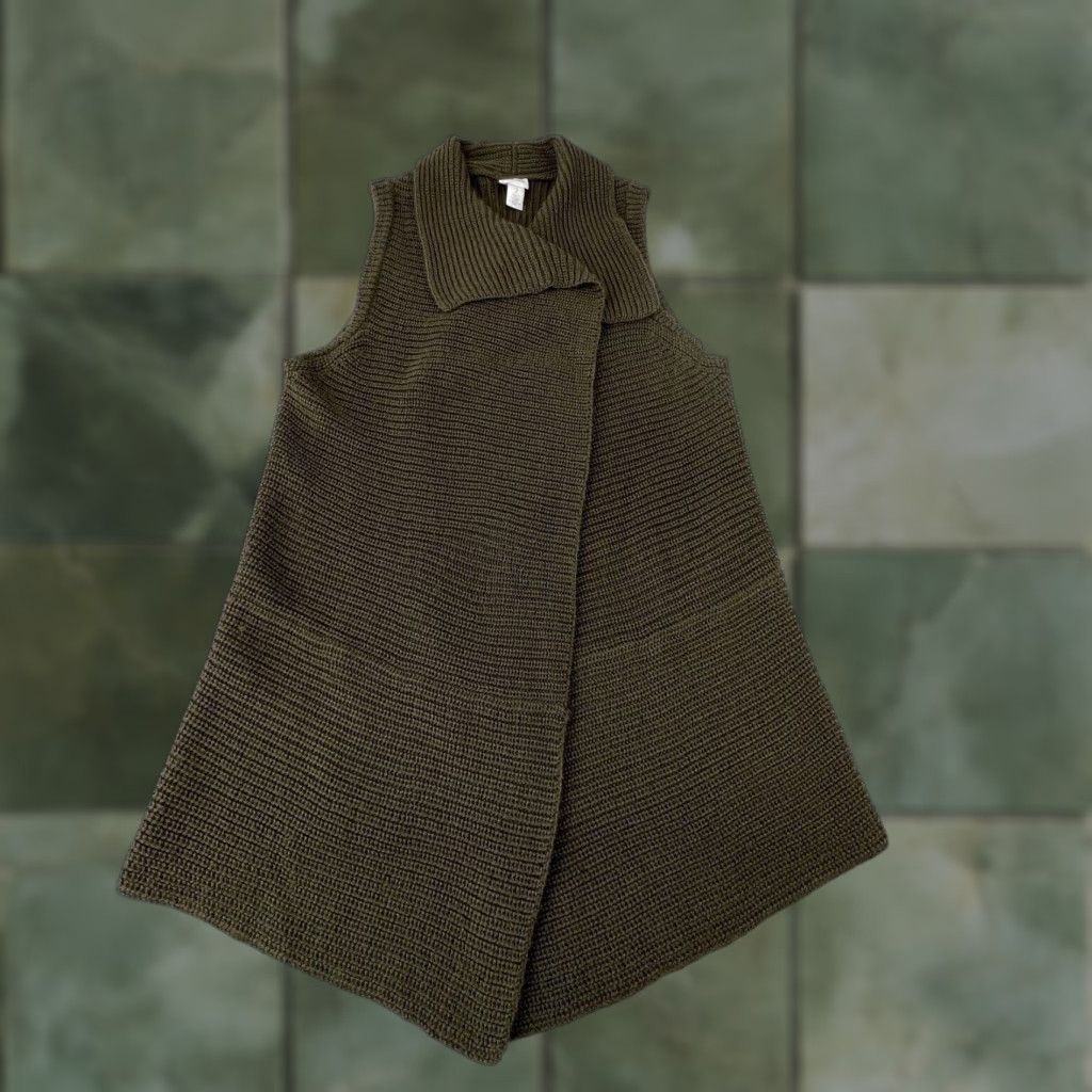 Vintage Chicos Womens Sweater Medium Olive Green Wool Blend Size M / US 6-8 / IT 42-44 - 1 Thumbnail