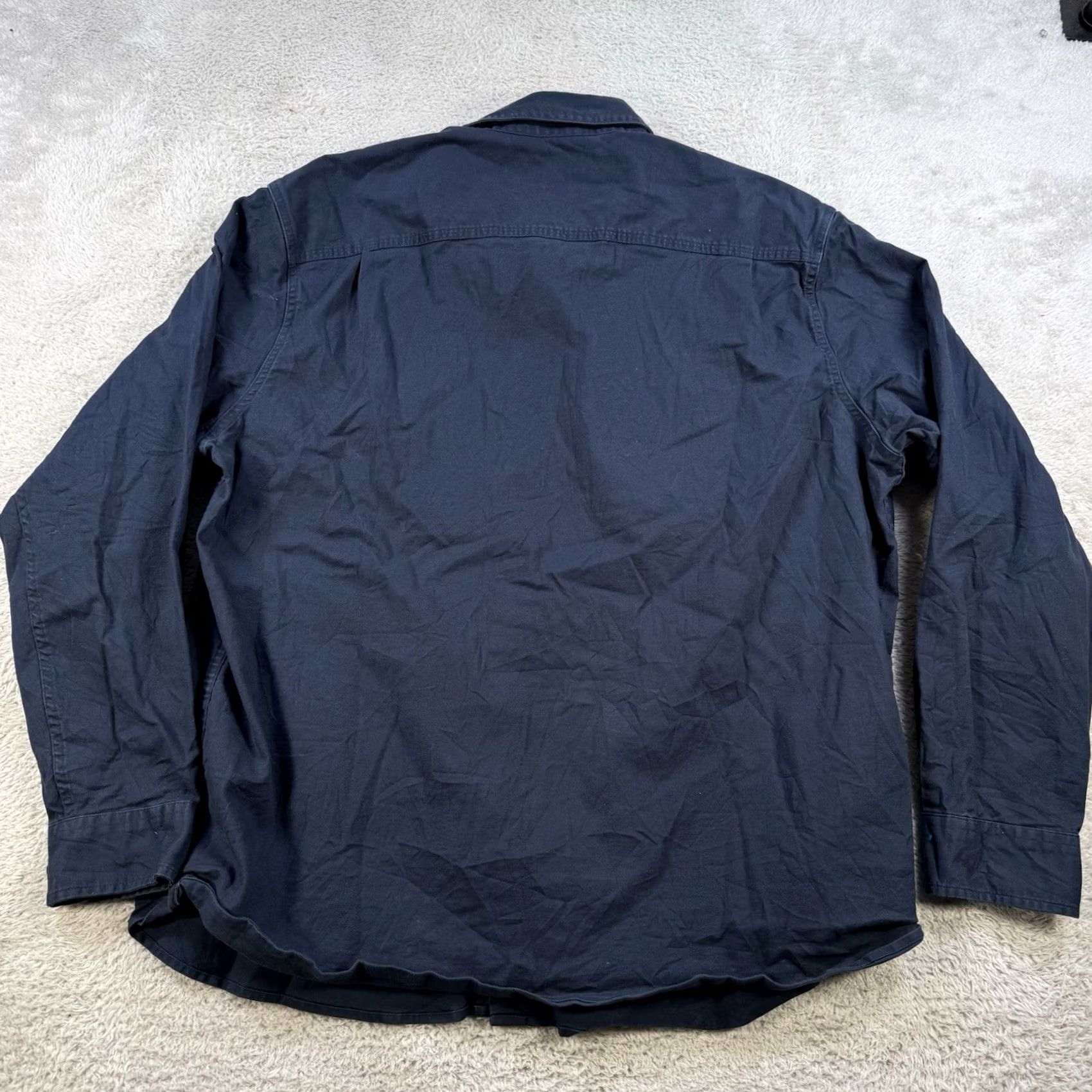 Vintage LL Bean Button-Up Shirt Mens Large Blue Twill Classic Fit Long Sleeve Button-Front Collared Shirt Size US L / EU 52-54 / 3 - 7 Thumbnail