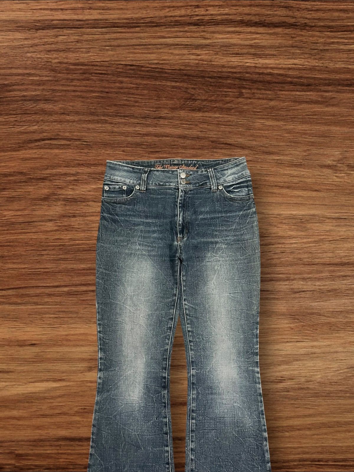 Japanese Brand ⚡️Flare⚡️Vintage Japanese Brand Double Button Dark Washed Jean Size 32" / US 10 / IT 46 - 3 Thumbnail