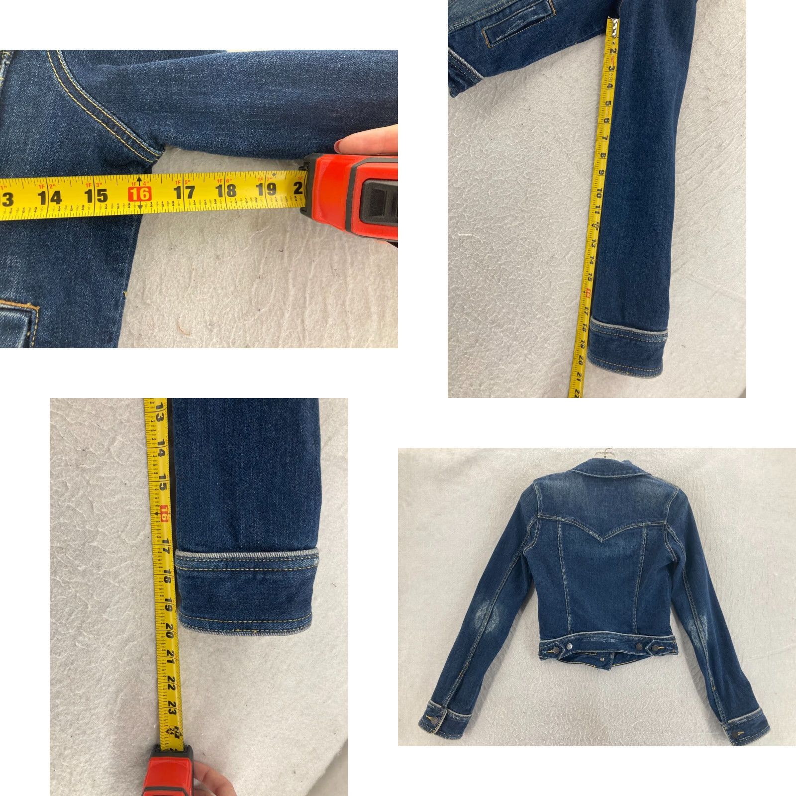 Abercrombie & Fitch Abercrombie & Fitch Denim Trucker Jacket Womens Small Long Sleeve Blue Cotton Size S / US 4 / IT 40 - 8 Thumbnail
