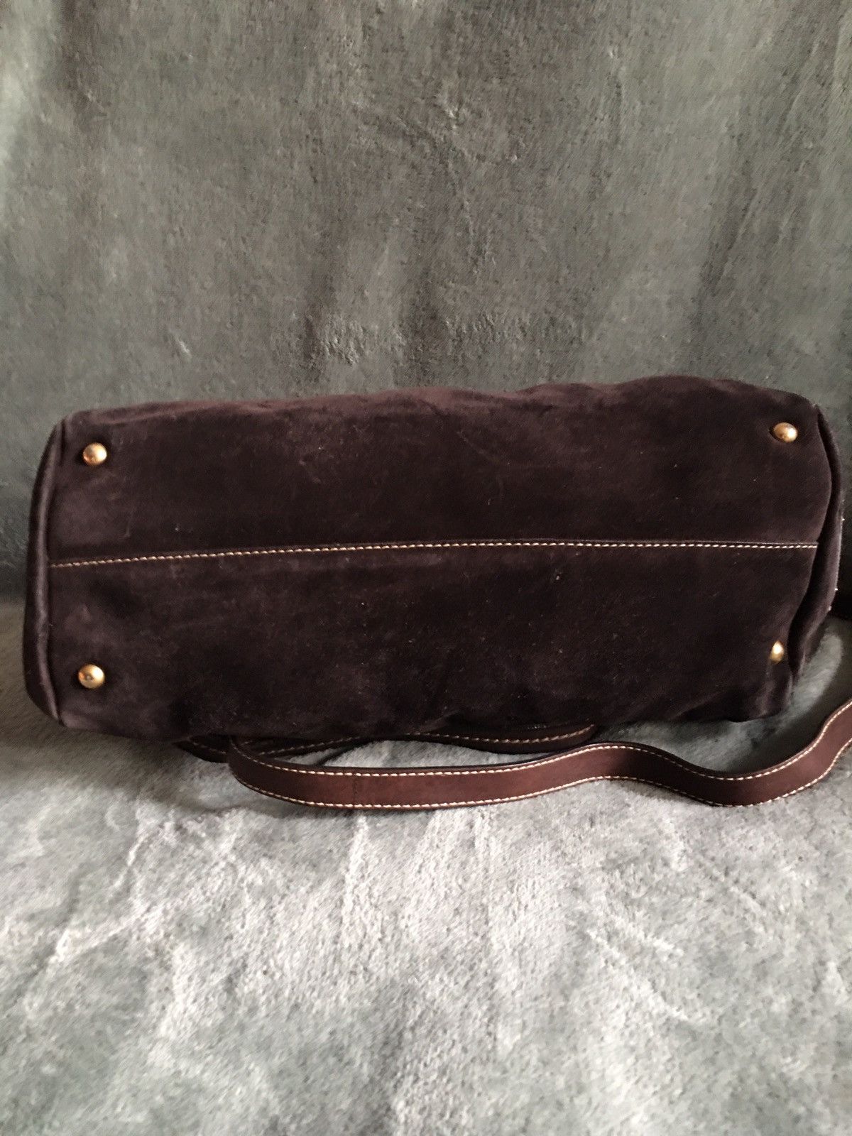 Car Shoe Car Shoe by PRADA Milano Brown Suede Shoulder Tote Bag Size ONE SIZE - 8 Thumbnail
