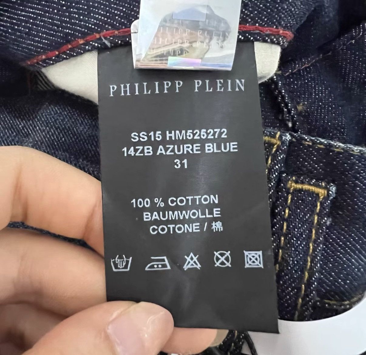 Philipp Plein Philipp Plein Dark Blue Distressed Denim Shorts J41 Size US 31 - 5 Thumbnail