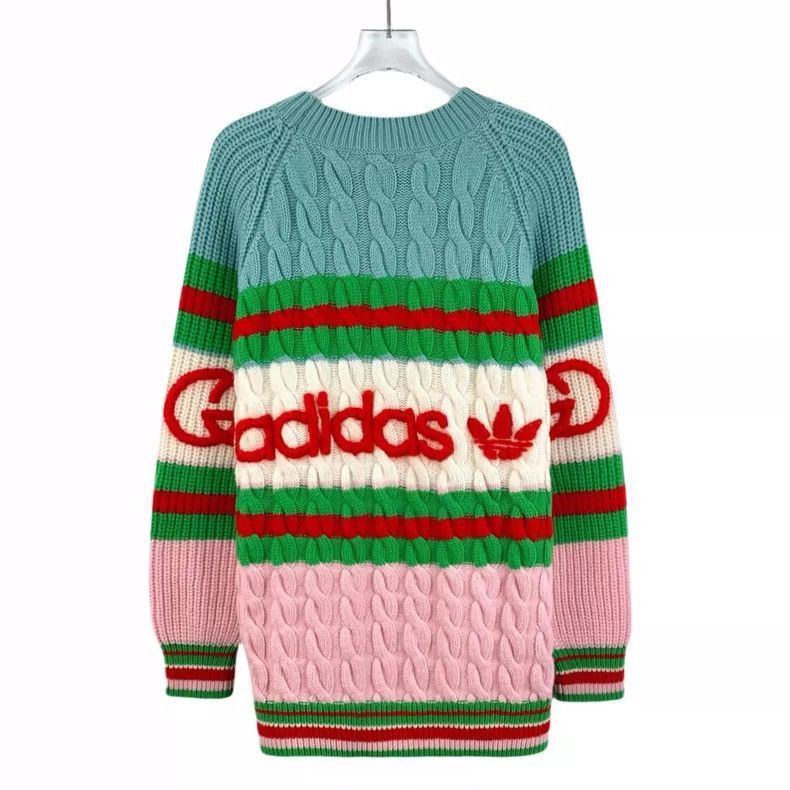 Gucci Gucci x Adidas Colorful Knit Sweater-2506 Size US S / EU 44-46 / 1 - 2 Thumbnail
