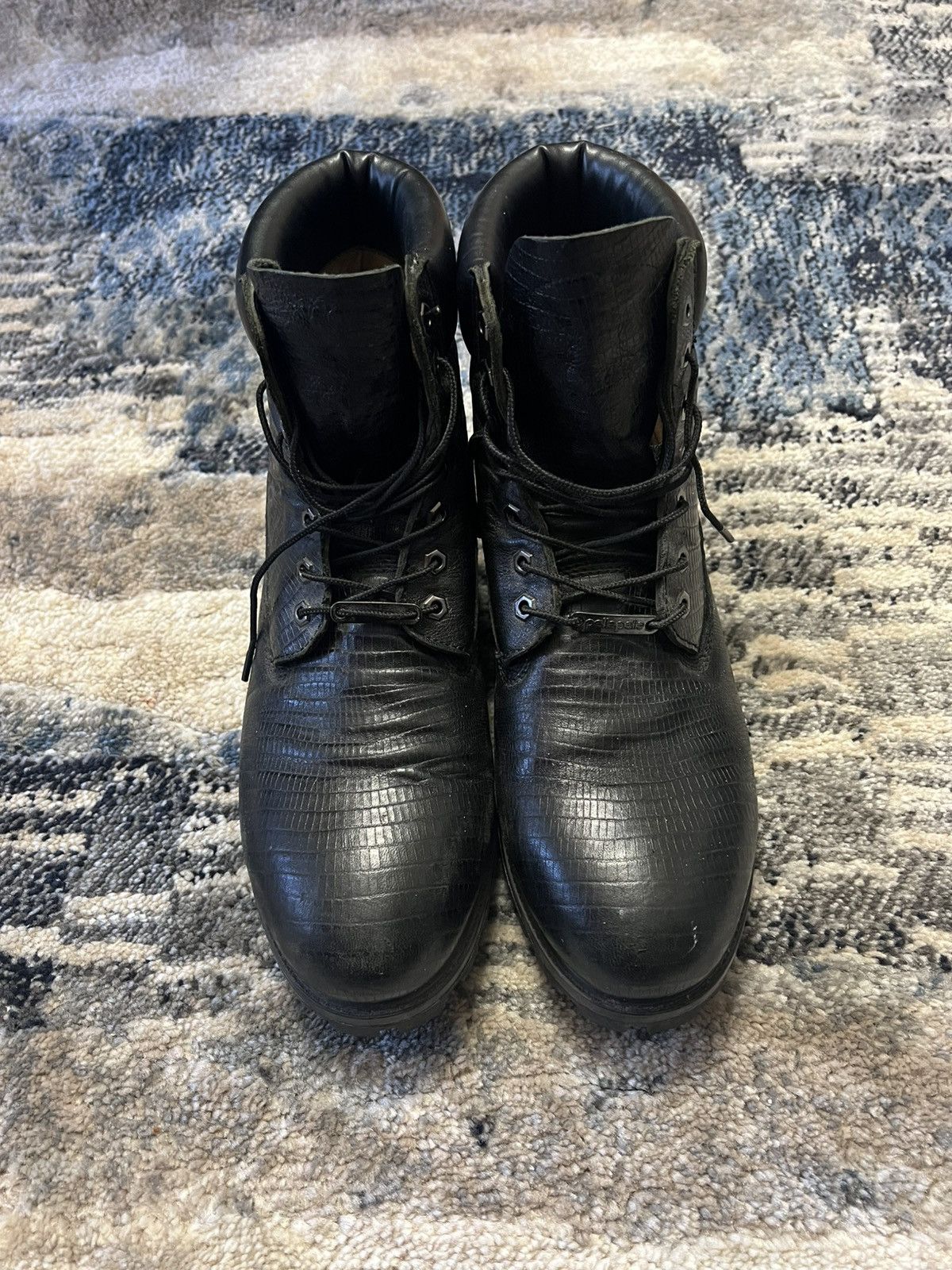 Pelle Pelle Pelle Pelle Black Snakeskin Leather Boots Size US 13 / EU 46 - 4 Thumbnail