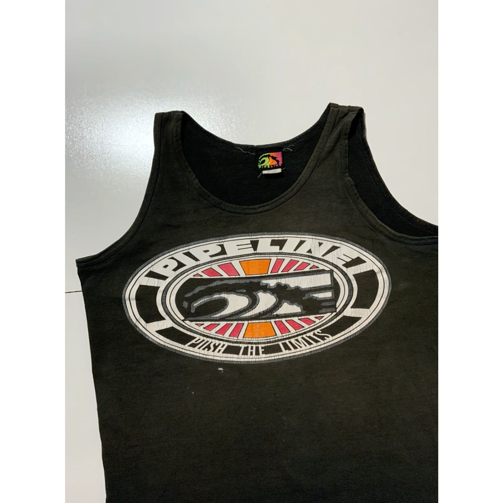 Vintage VINTAGE Pipeline Push The Limits Surf Beach Single Stitch Tank Top Shirt LG Shirt LG Surf Beach 1990s Mens Size US L / EU 52-54 / 3 - 3 Thumbnail