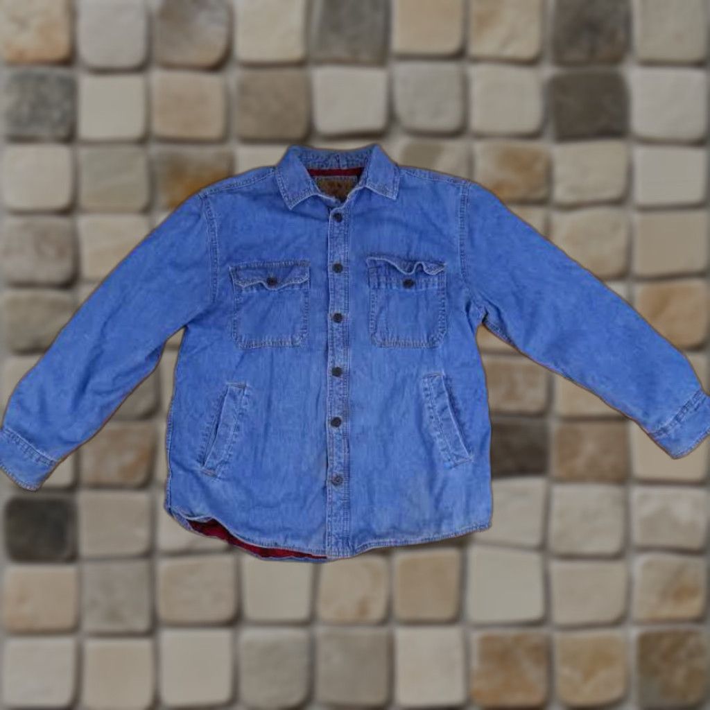 Vintage VINTAGE Outdoor Life Jacket Shirt Blue Med M Cotton Insulated Buffalo Plaid Barn Work Shirt Outdoor Men Blues Size US M / EU 48-50 / 2 - 1 Thumbnail