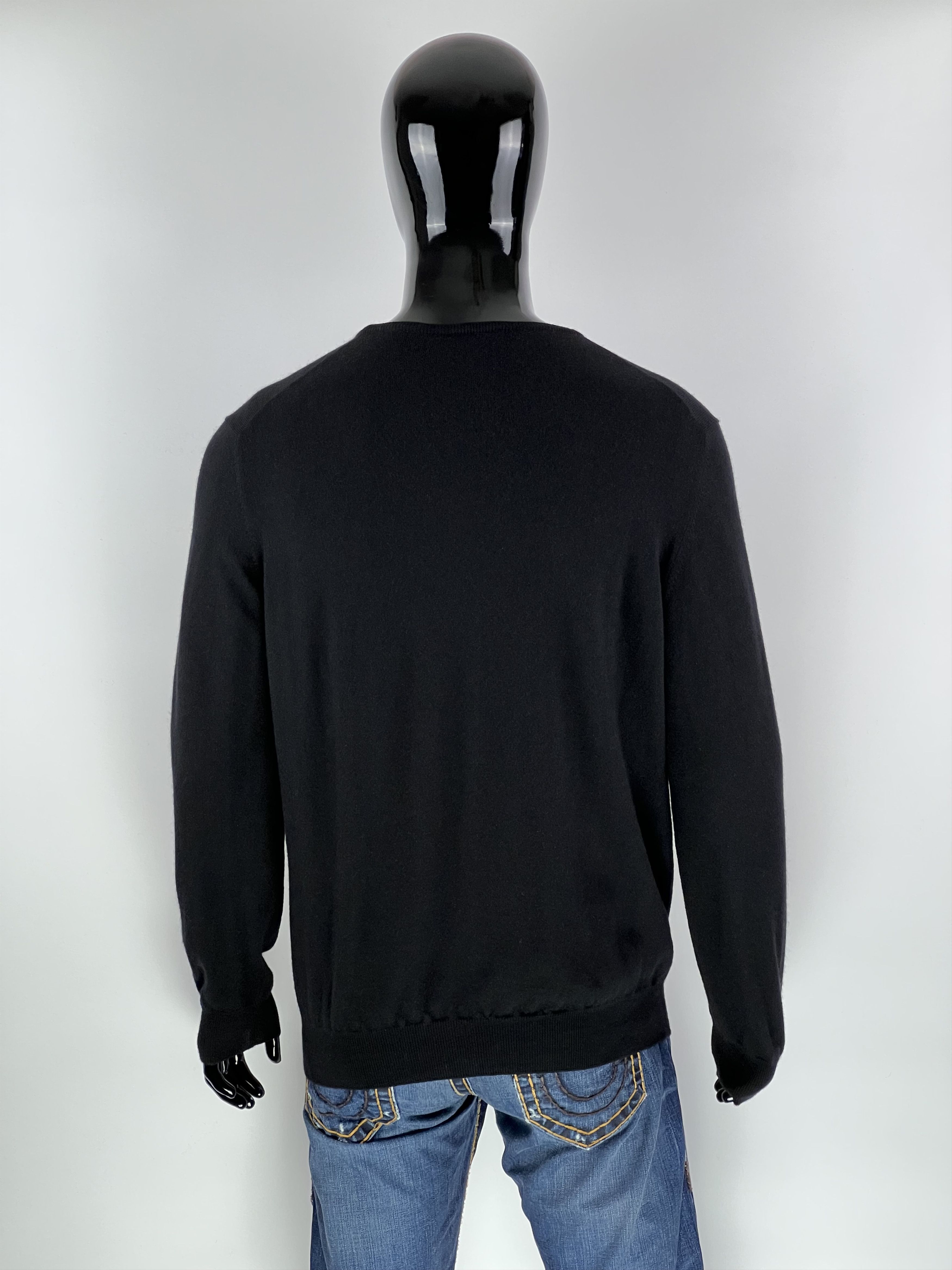 Gran Sasso Gran Sasso Men's Black 100% Wool Crew Sweater Size XL Size US XL / EU 56 / 4 - 2 Thumbnail