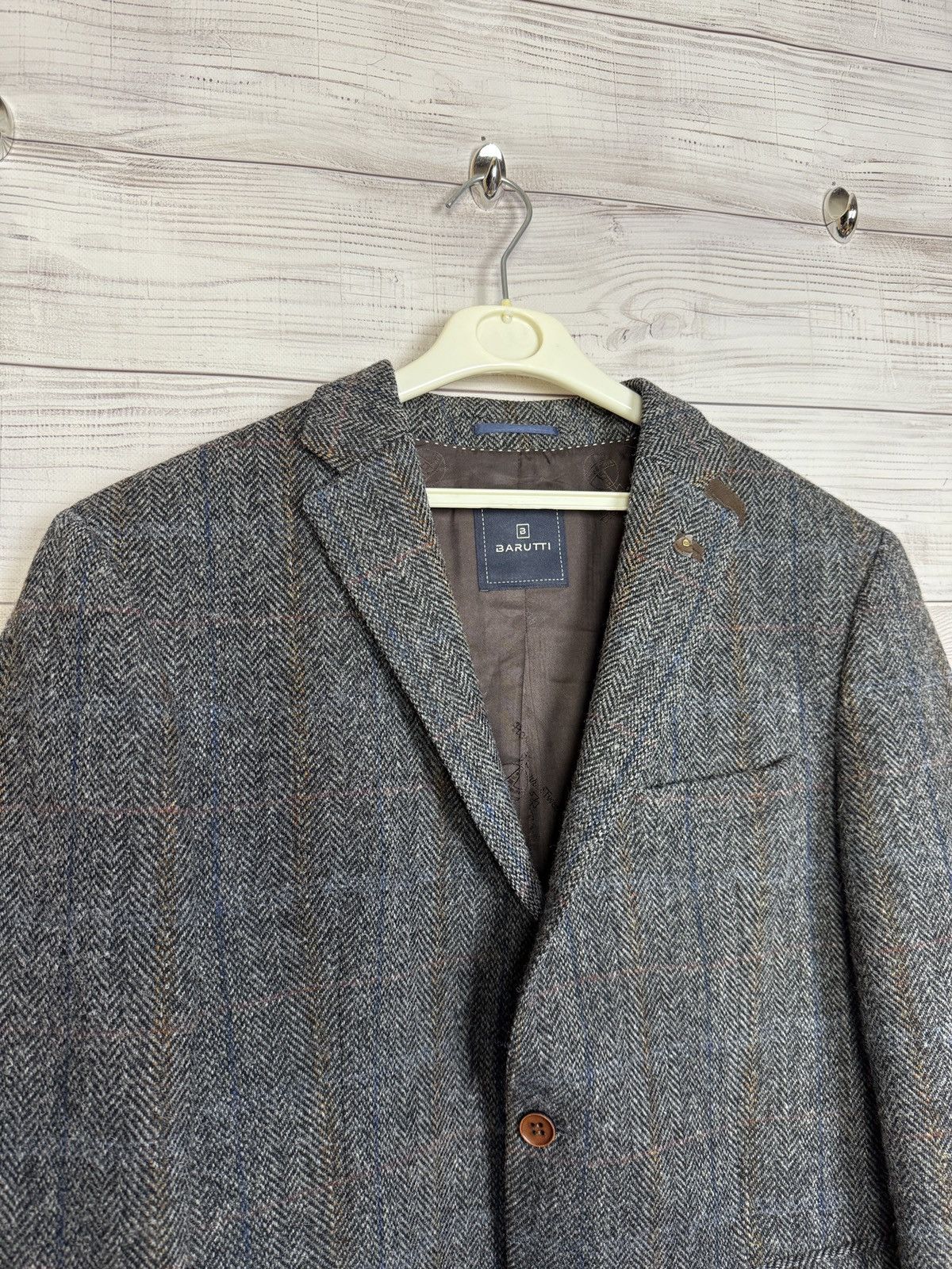 Harris Tweed Harris Tweed Barutti wool checkered wool blazer Size 44S - 3 Thumbnail