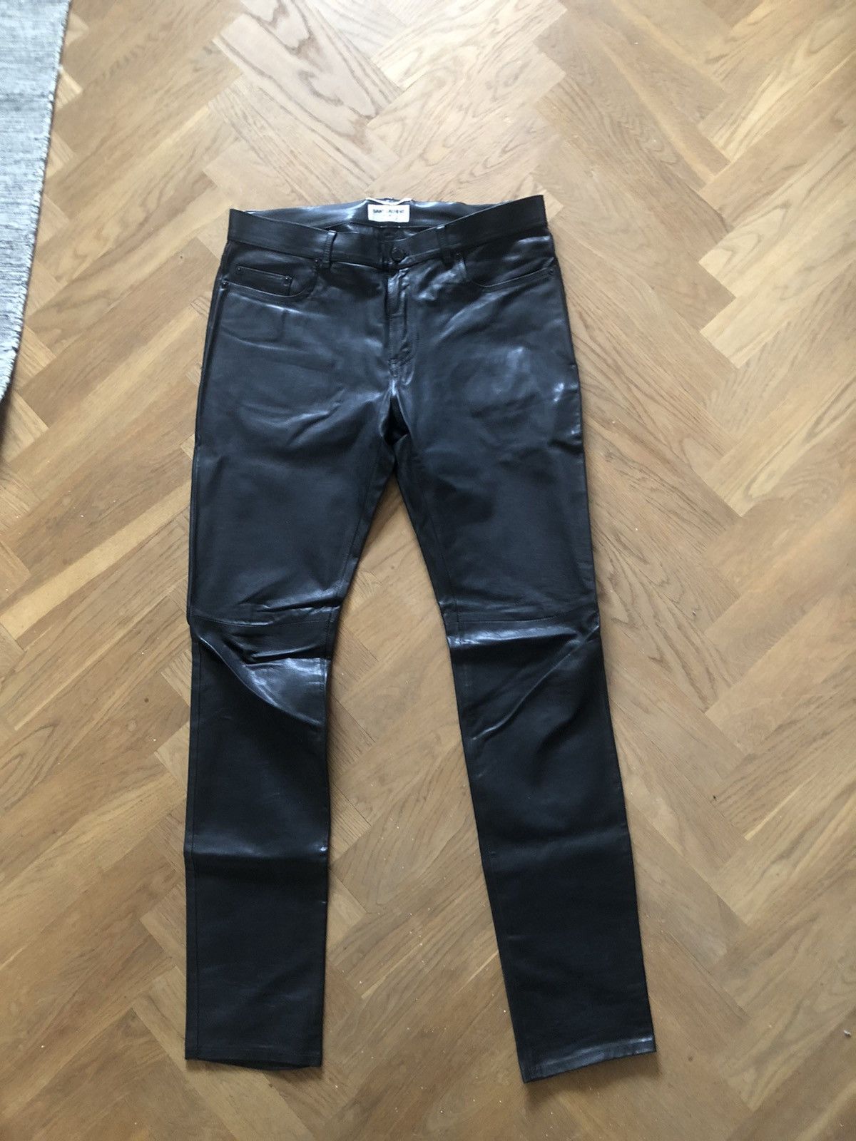 image of Saint Laurent Paris Saint Laurent - Leather Pants in Black, Men's (Size 30)
