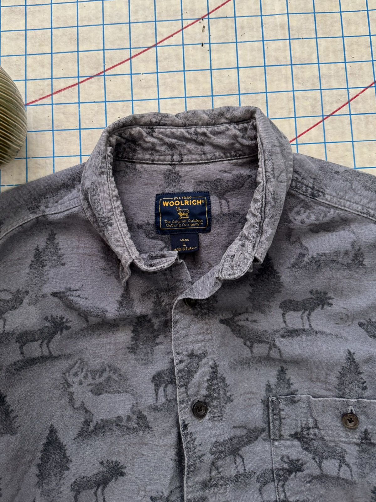 Other × Woolrich Woolen Mills Vintage Woolrich Elk Motif Button Up Shirt Mens Size Large Size US L / EU 52-54 / 3 - 5 Thumbnail