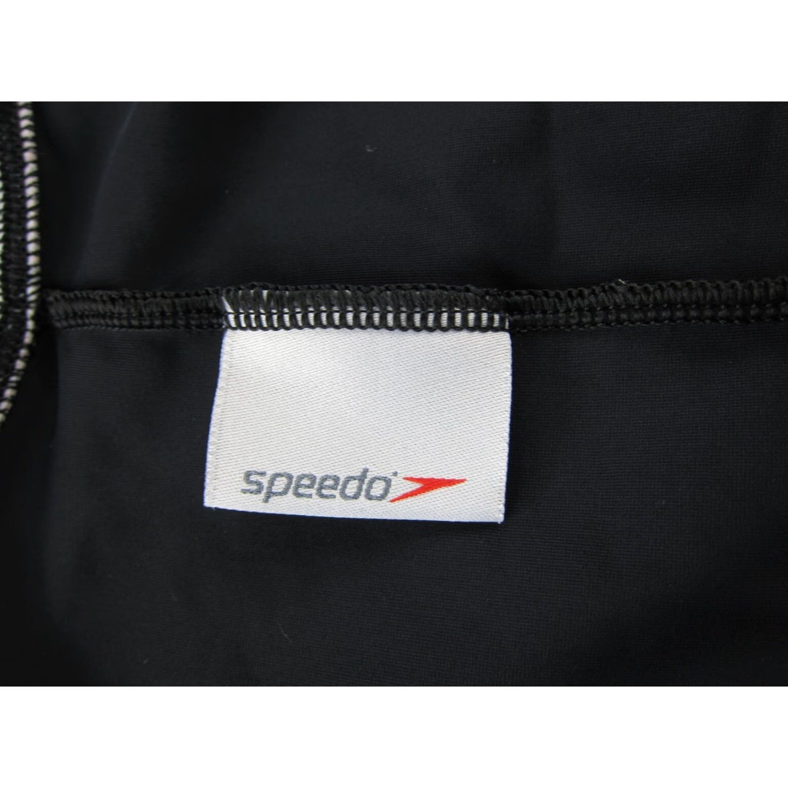 Speedo Speedo One Piece Swimsuit Women L Black Crisscross Back Padded Bust Classic Solid Polyester SpandexFit Regular Size Large Size ONE SIZE - 3 Thumbnail