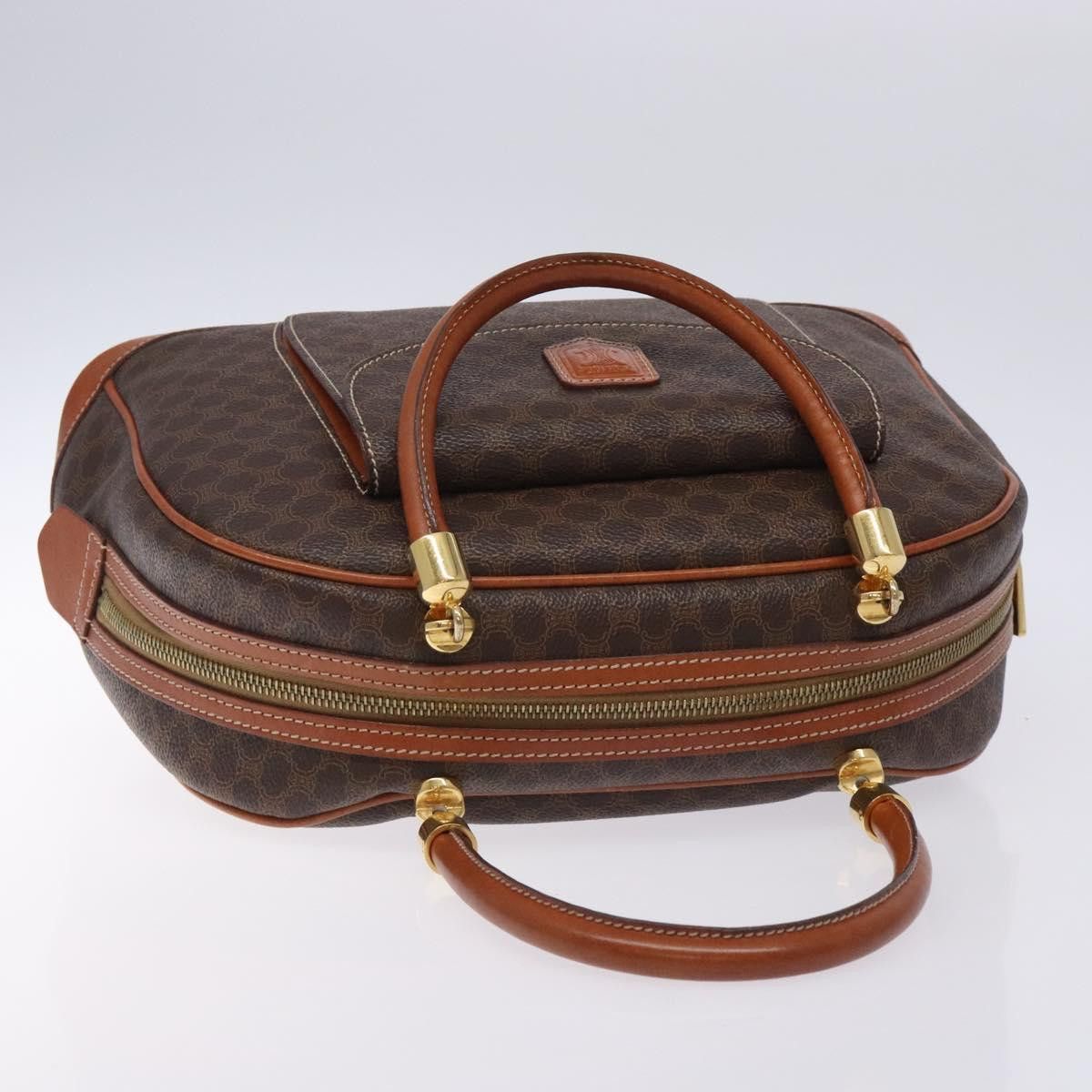 Celine CELINE Macadam Canvas Hand Bag Pvc Leather Brown Gold Size ONE SIZE - 6 Thumbnail
