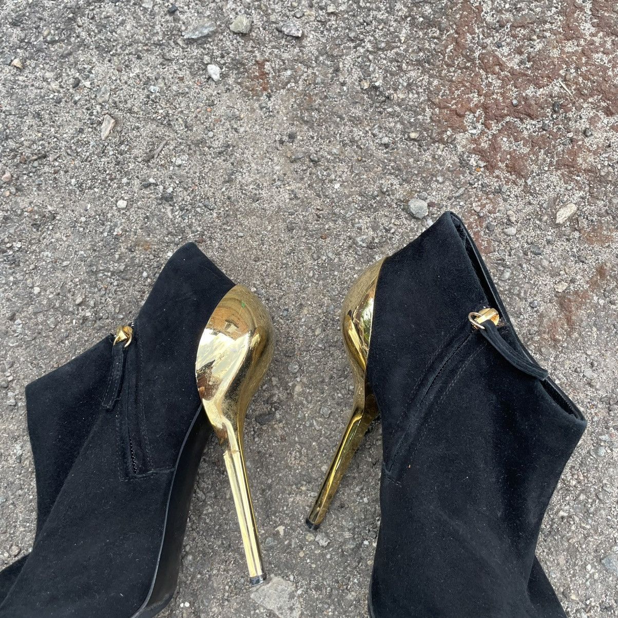 Giuseppe Zanotti Giuseppe Zanotti shoes COLINE JETI HIGH BLAC PUMP GOLD HEELS Size US 7.5 / IT 37.5 - 2 Thumbnail