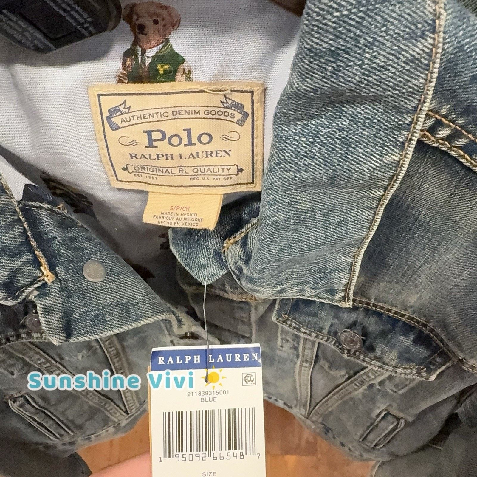Ralph Lauren NWT POLO RALPH LAUREN Women's Polo Bear Denim Jean Jacket Size S / US 4 / IT 40 - 6 Thumbnail
