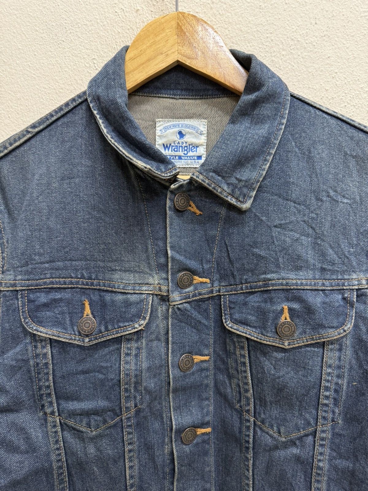 Vintage × Wrangler Vintage 90s Wrangler Blue Bell Denim Jacket Size S / US 4 / IT 40 - 22 Thumbnail