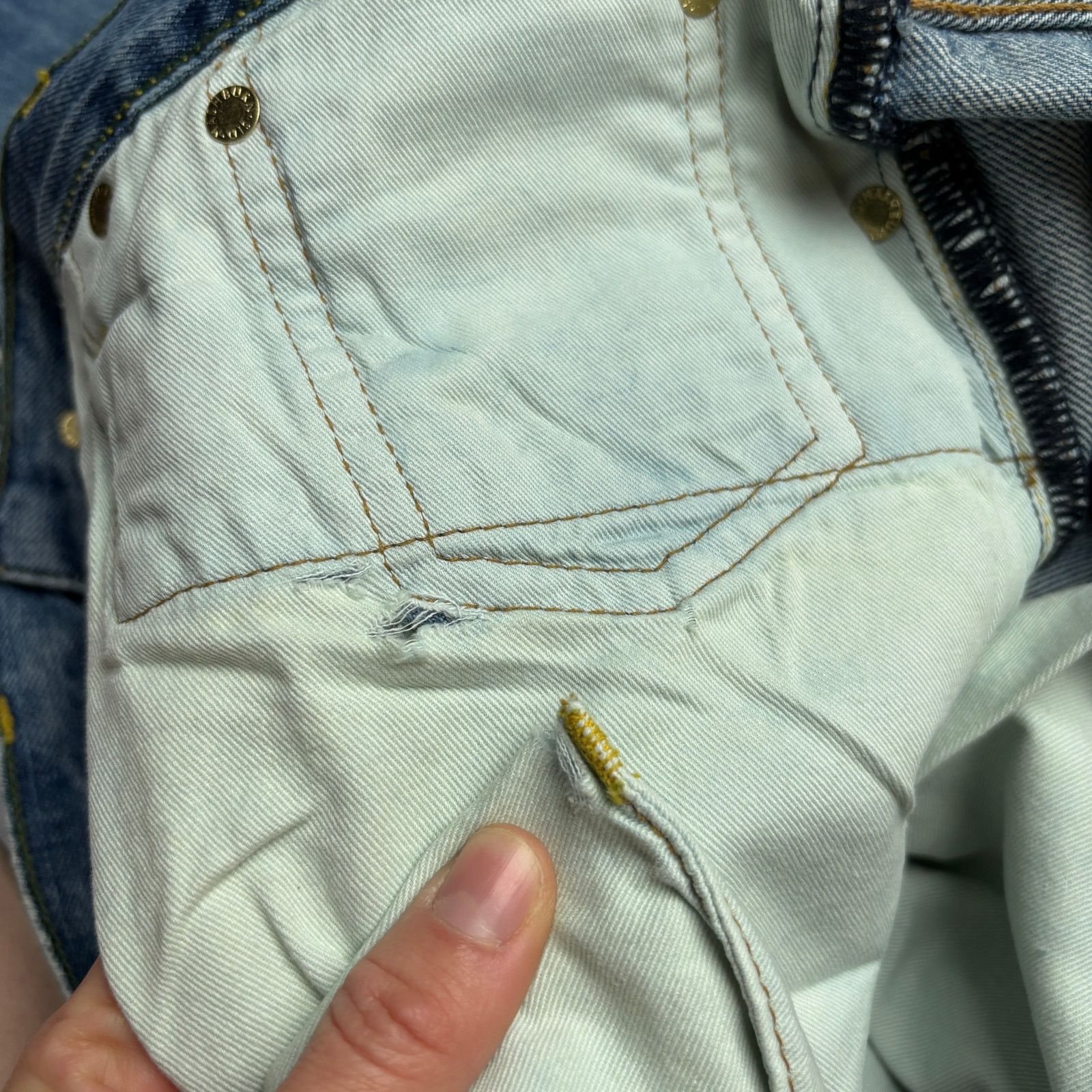 Sid Mashburn $185 Sid Mashburn Light Wash Denim 36x30 Slim Straight Jeans Size US 36 / EU 52 - 12 Thumbnail