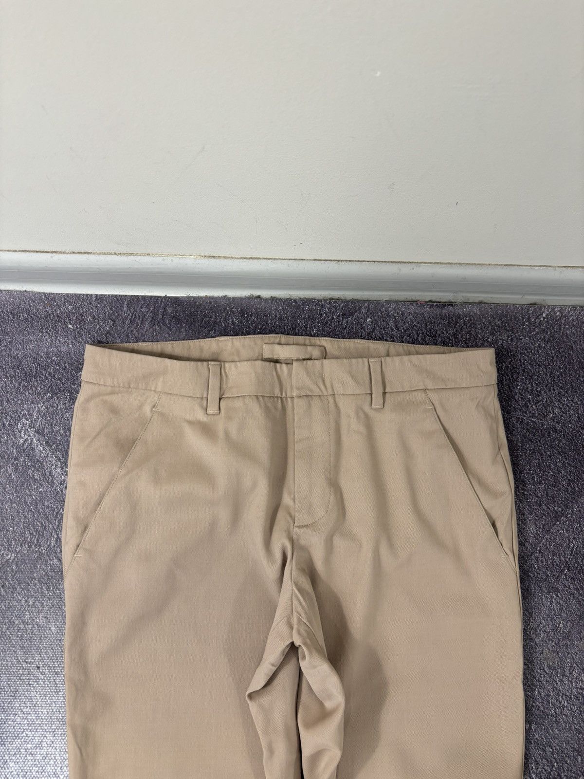 Prada Prada Women’s Straight Fit Beige Luxury Wool Pants Size 28" / US 6 / IT 42 - 4 Thumbnail