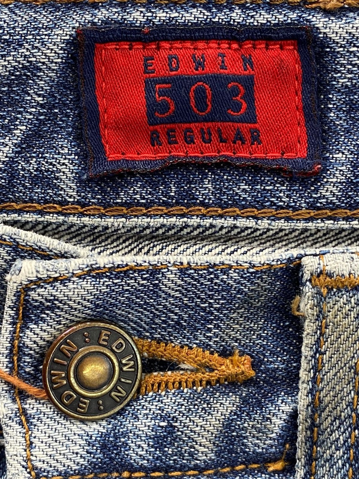 Edwin Edwin 503 High Waist Blue Wash Style Straight Leg Jeans Size US 28 / EU 44 - 10 Thumbnail