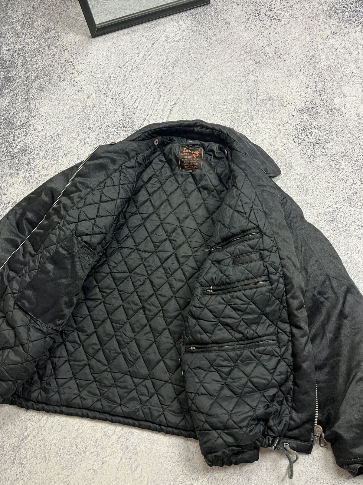 Schott × Vintage Vintage Schott NYC Bomber Security Jacket Flyers Boxy Rare Size US L / EU 52-54 / 3 - 4 Thumbnail