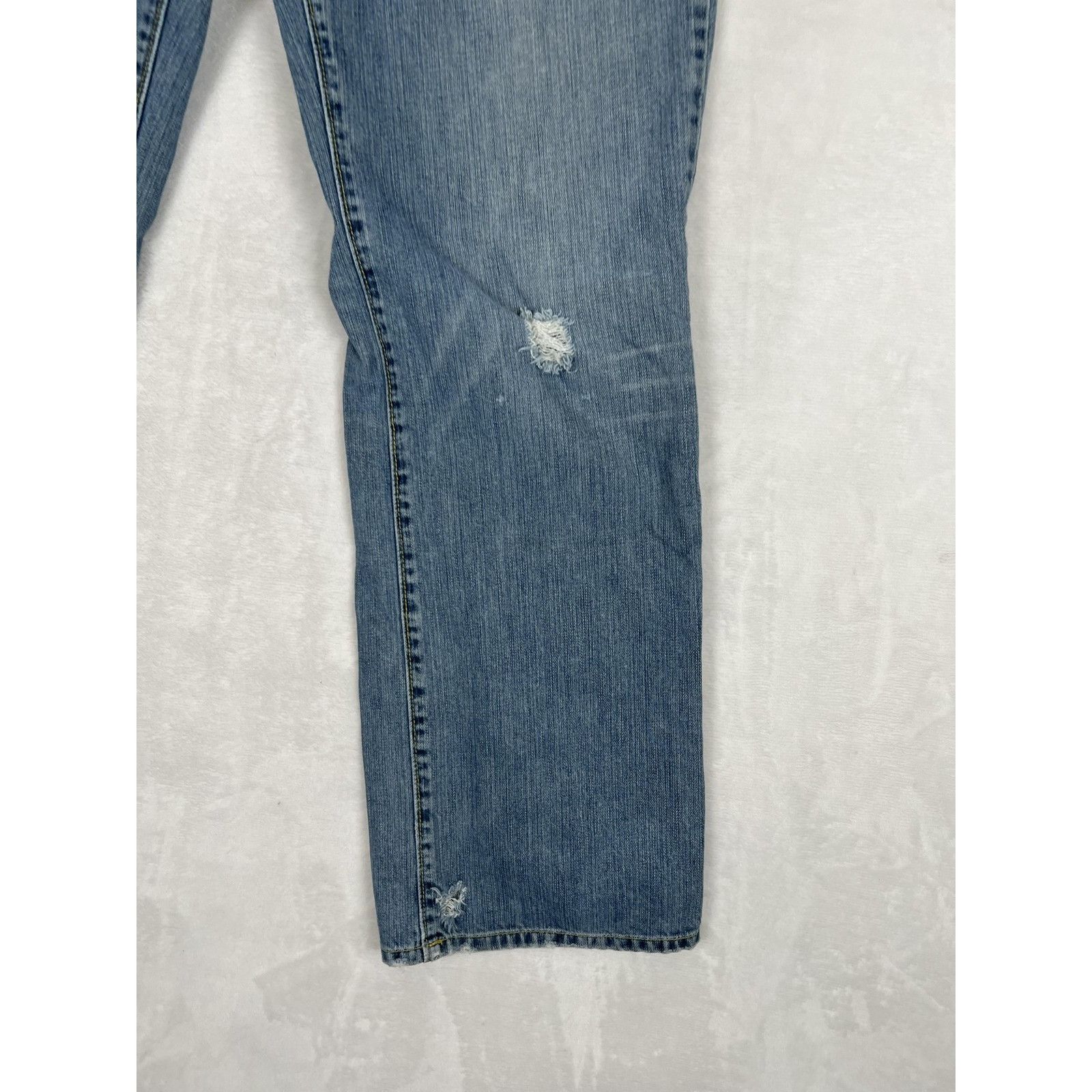 Guess Guess Jeans Mens 30 Blue Distressed Straight Leg Denim Vinta Size US 30 / EU 46 - 6 Thumbnail