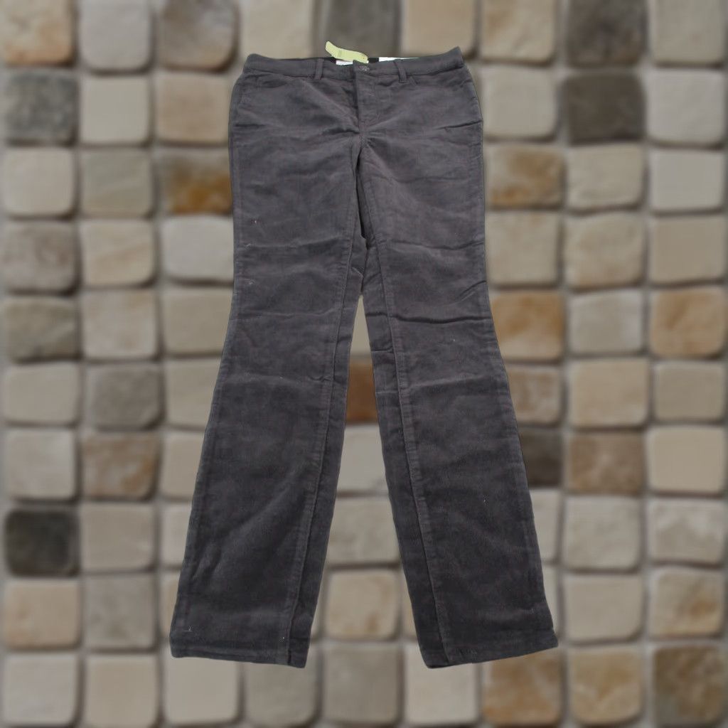 Loft VINTAGE LOFT Pants Womens 4 Petite Gray Corduroy High Waist Skinny NEW Size 27" / US 4 / IT 40 - 1 Thumbnail