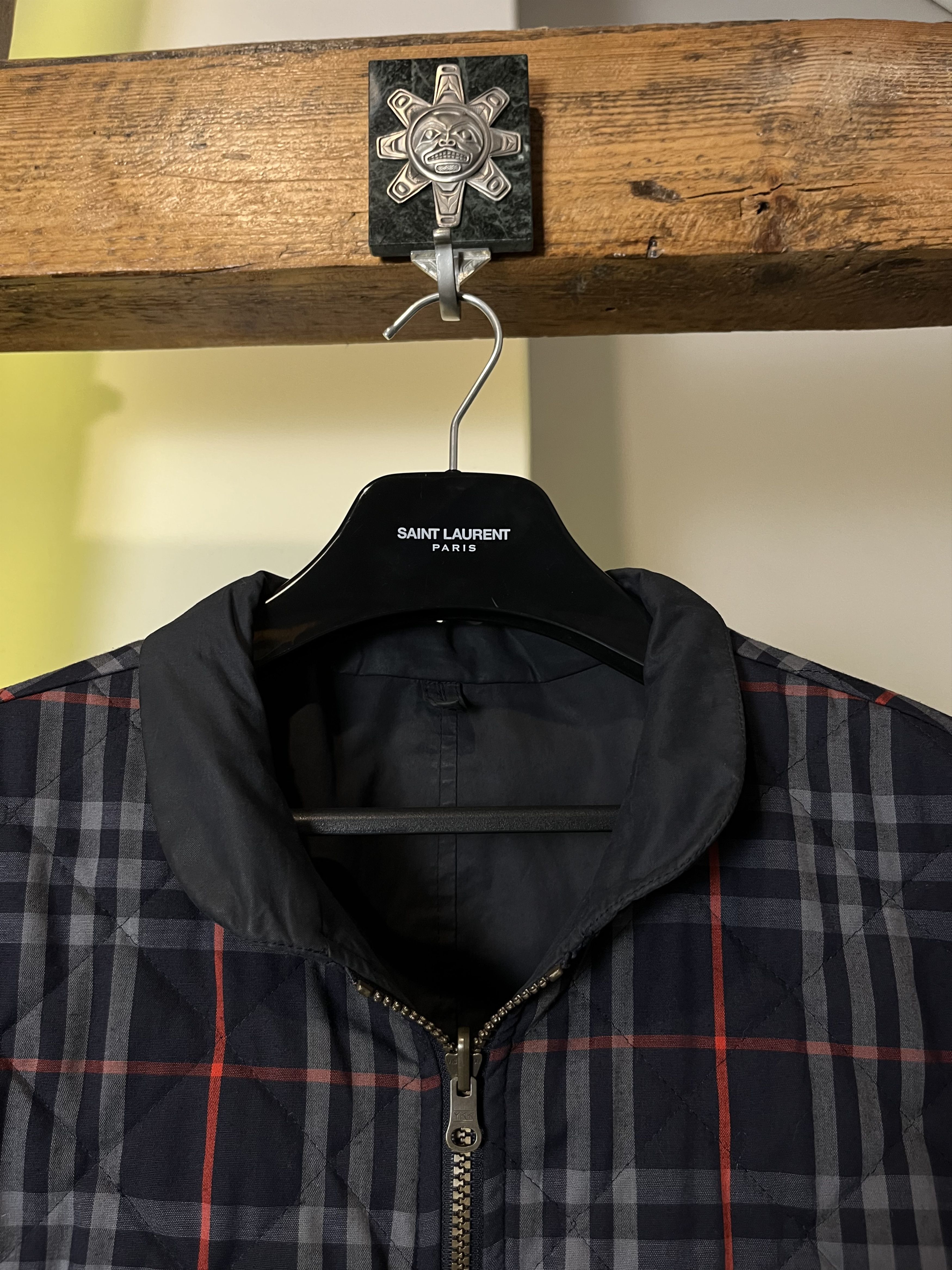Burberry × Vintage Vintage 90s Burberrys Reversible Vest Jacket Navy Checked Size US L / EU 52-54 / 3 - 8 Thumbnail